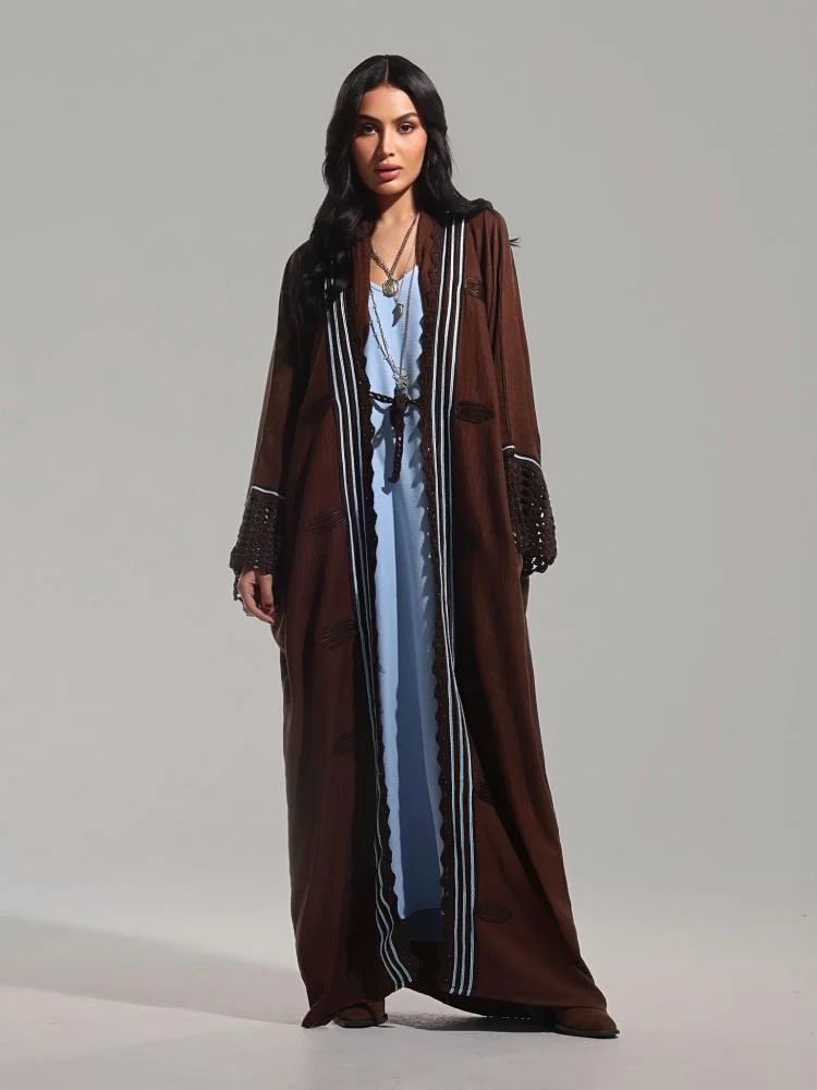 Cocoa Linen Abaya - Image 2