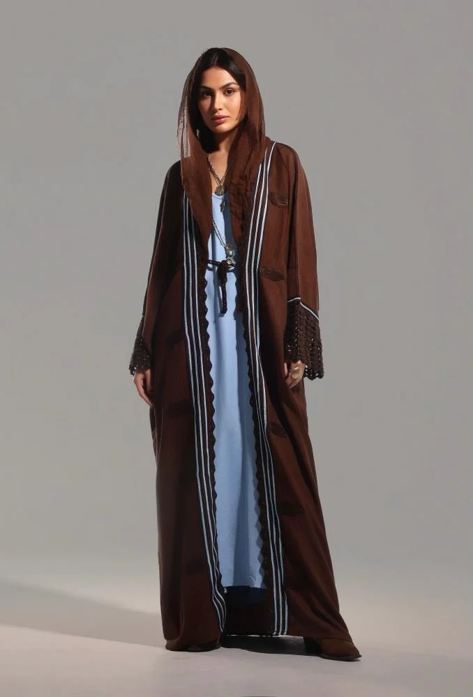 Cocoa Linen Abaya - Image 3