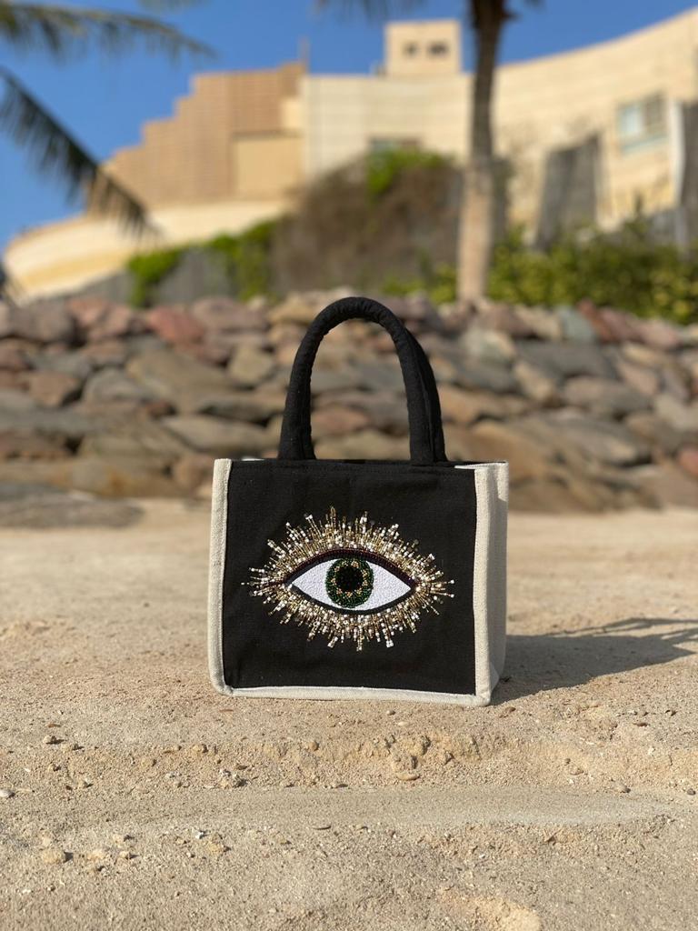 Beautiful Beaded Eye Arm Handbag - Image 4