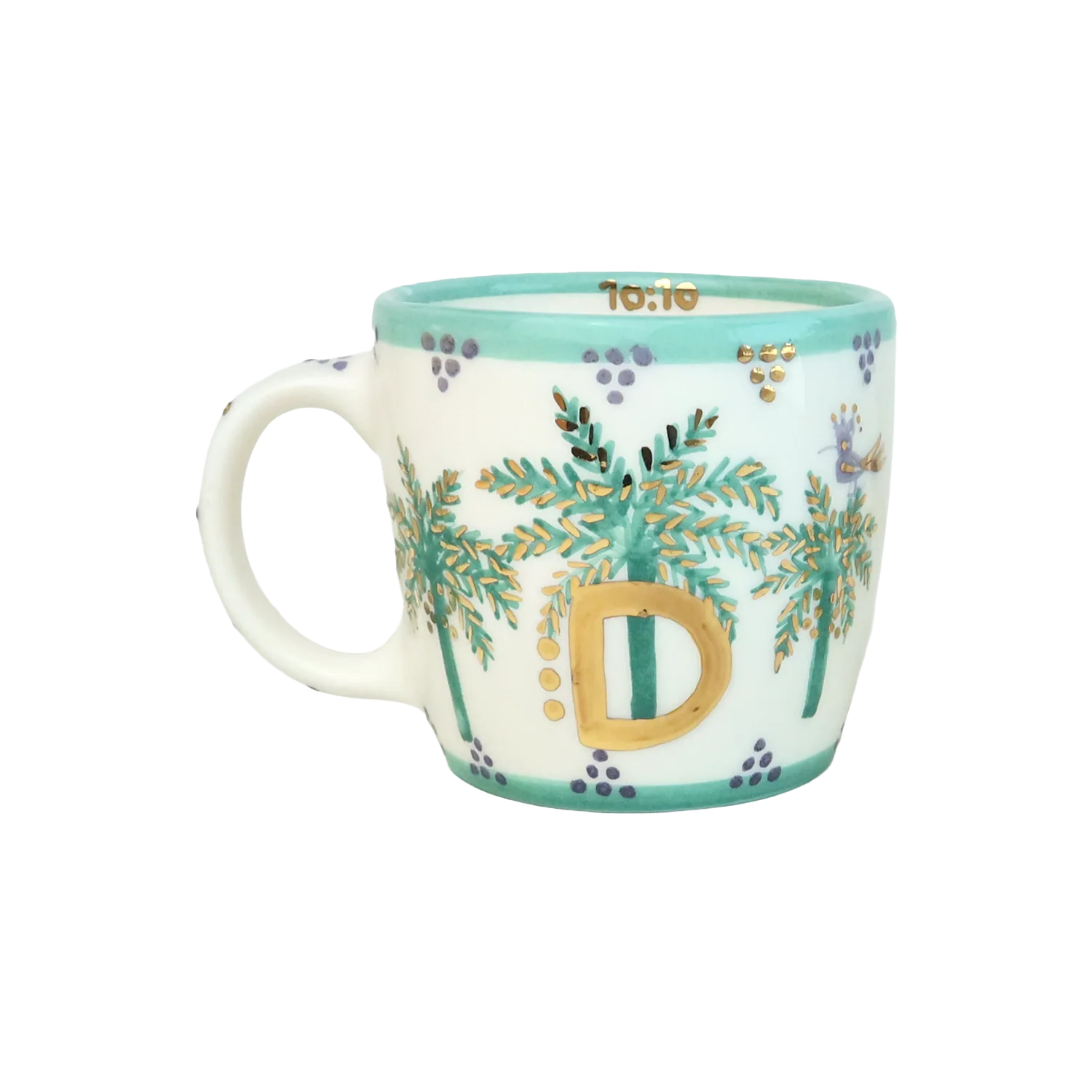 D Alphabet Palm Tree Ceramic Mug