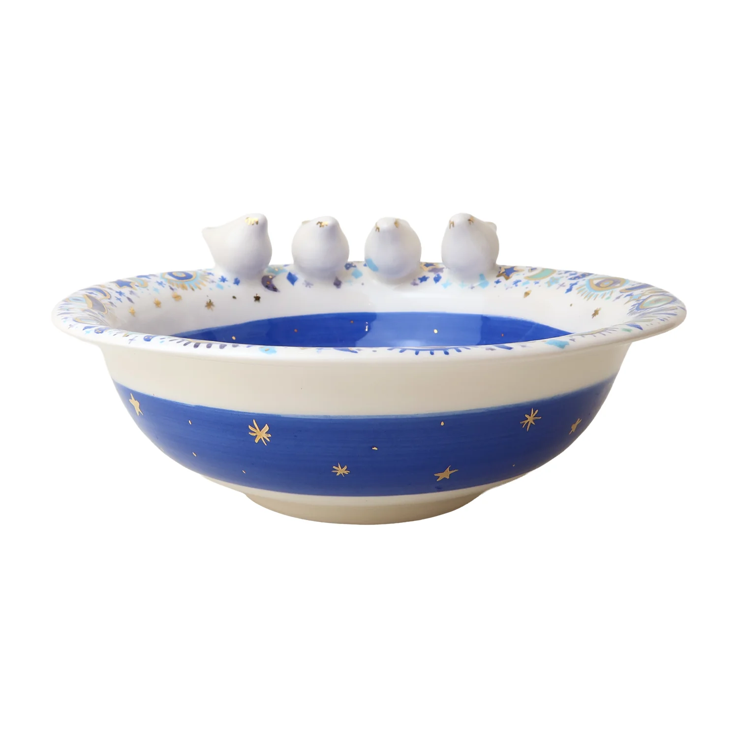 Dark Blue 3D Bird Ceramic Bowl | Small