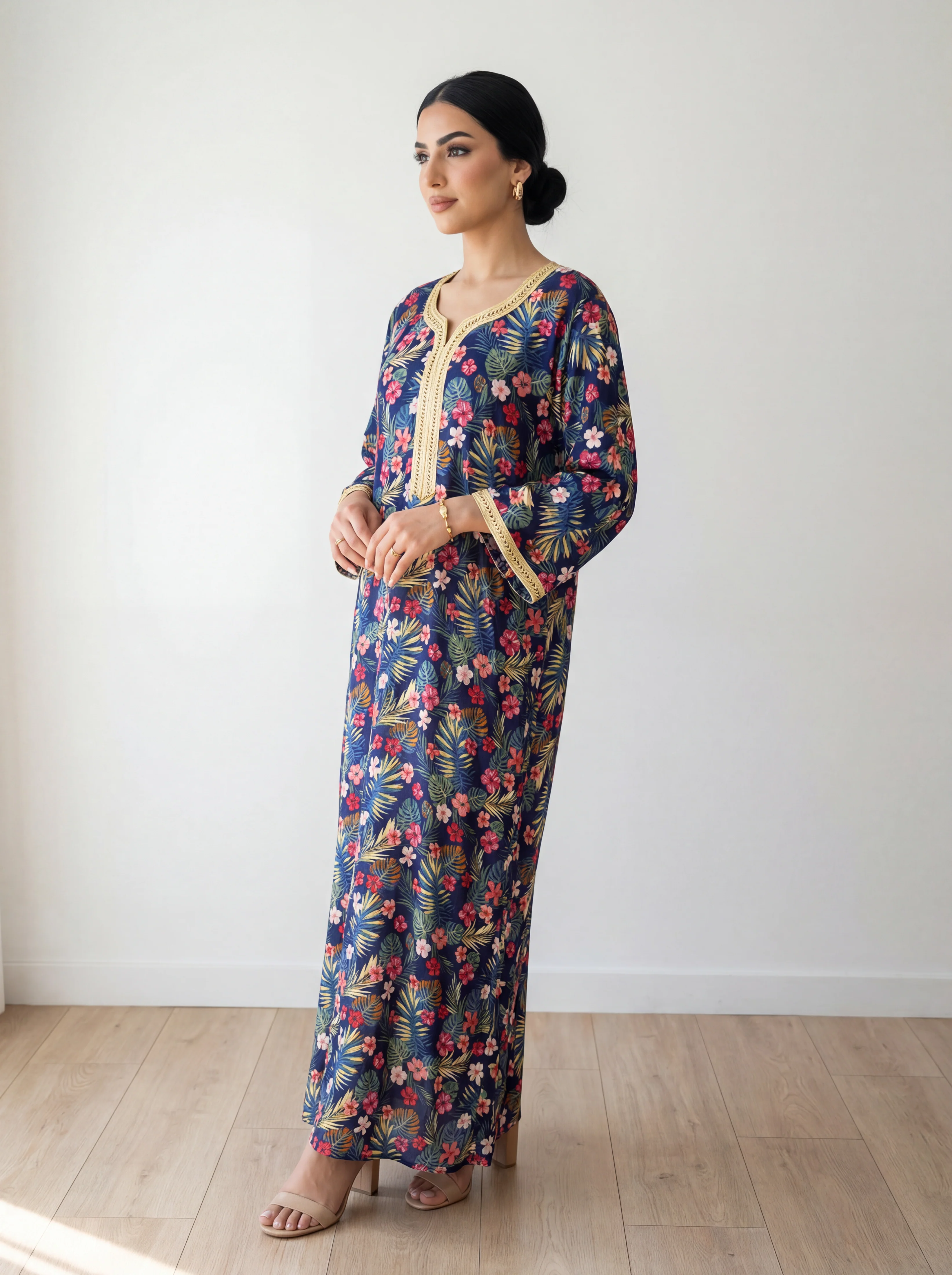 Dark Blue Moroccan Kaftan