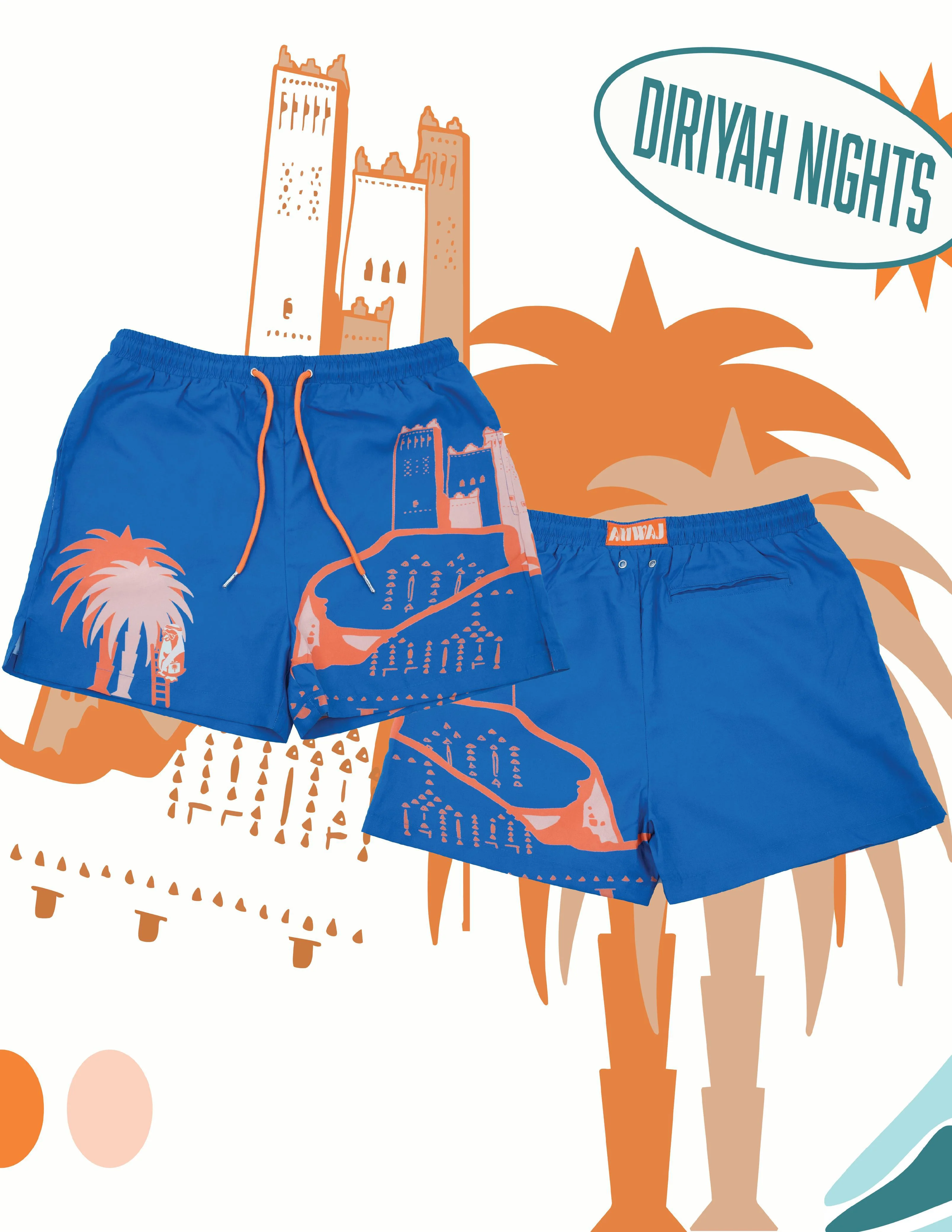 "Diryah Nights" Swim Trunk - Image 3