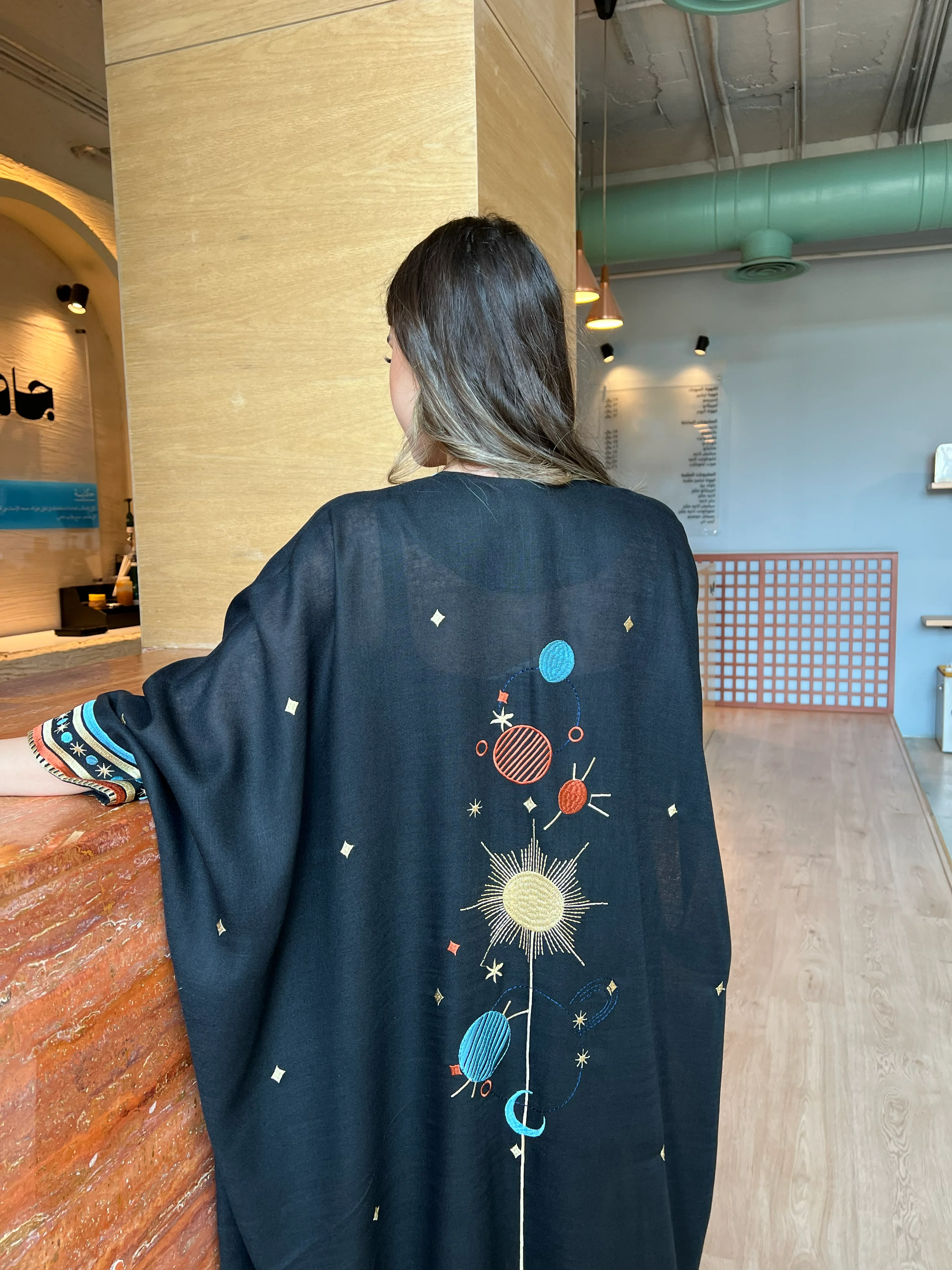 "Distant Galaxies" Abaya | Black - Image 7