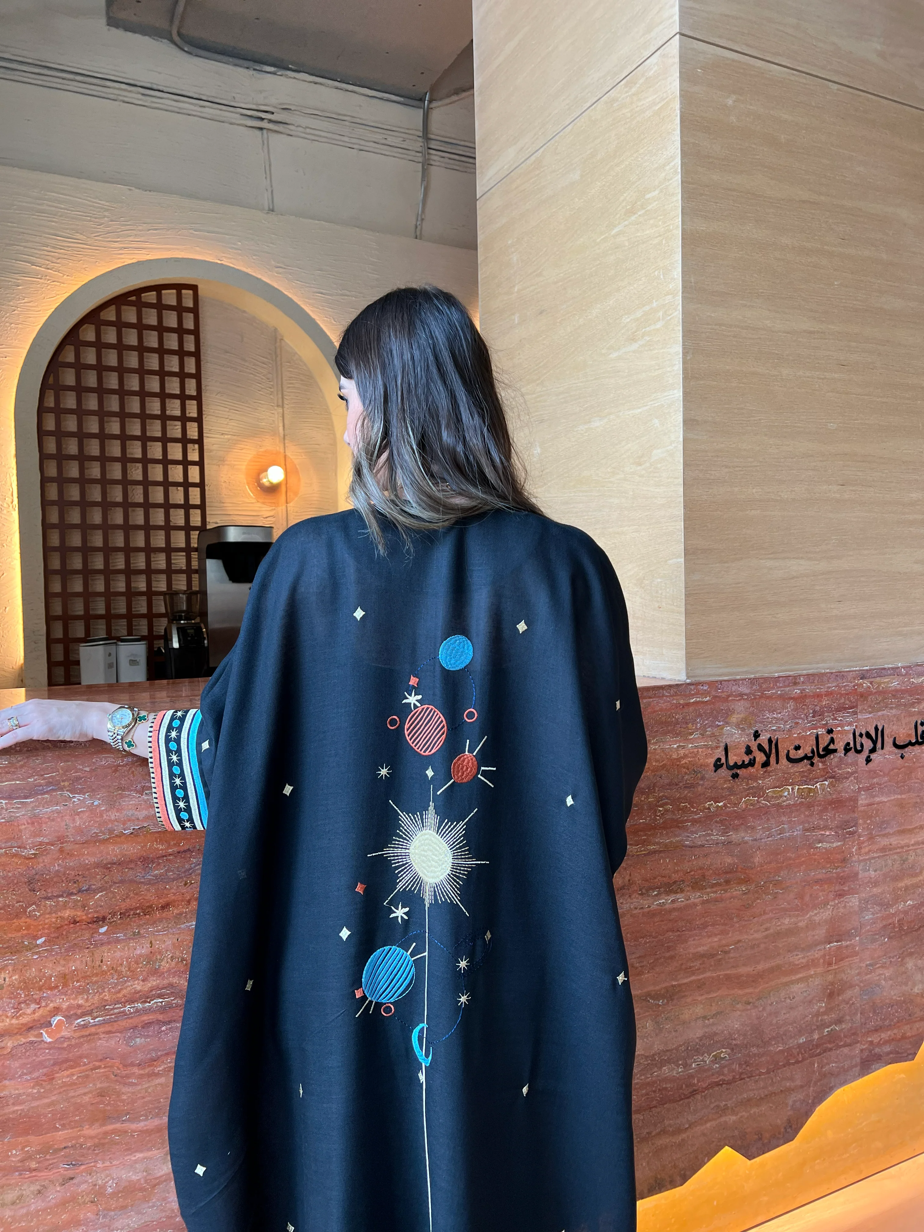 "Distant Galaxies" Abaya | Black - Image 8