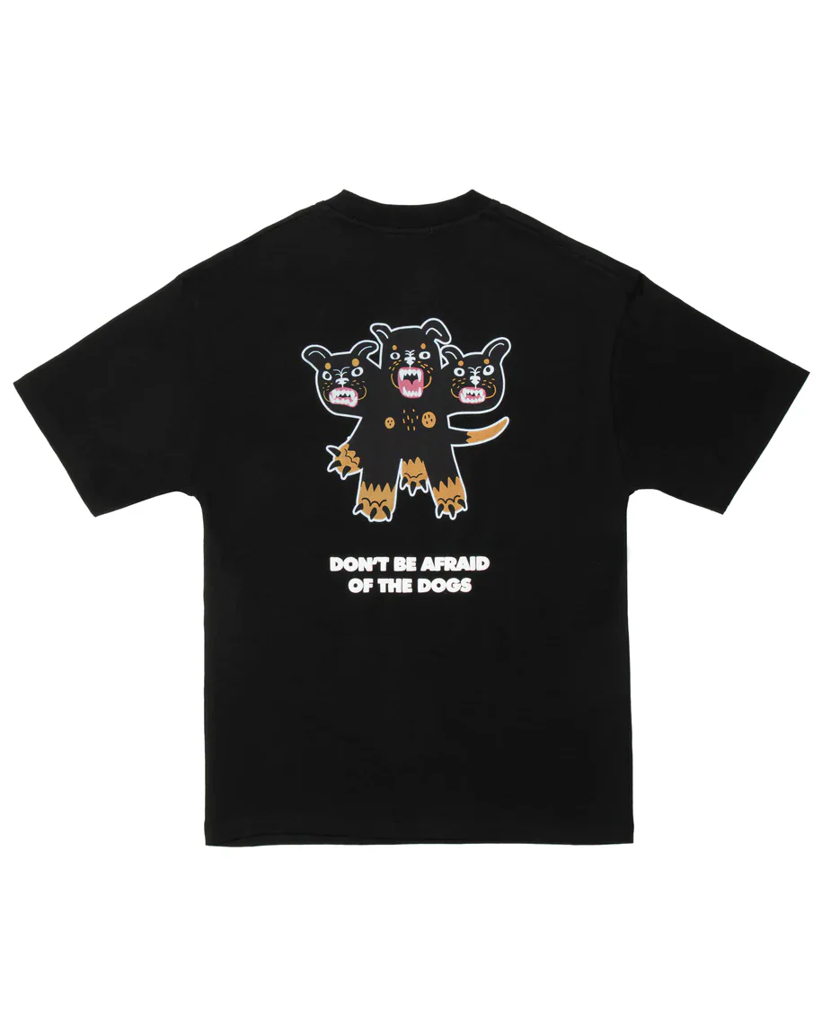 Don’t Be Afraid Of The Dogs Tshirt in Black - Image 2