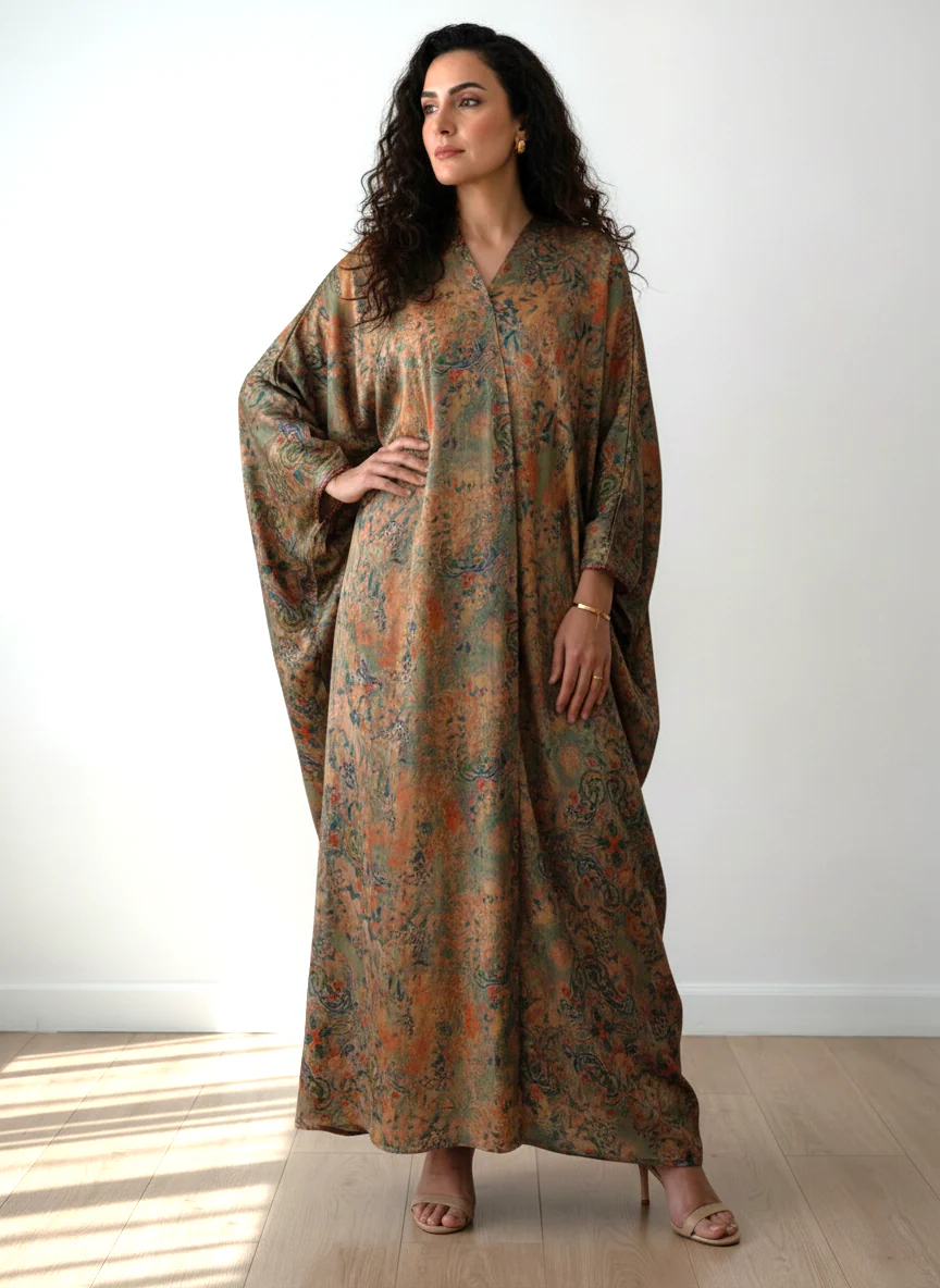 Multicolor Mystic Paisley Abaya