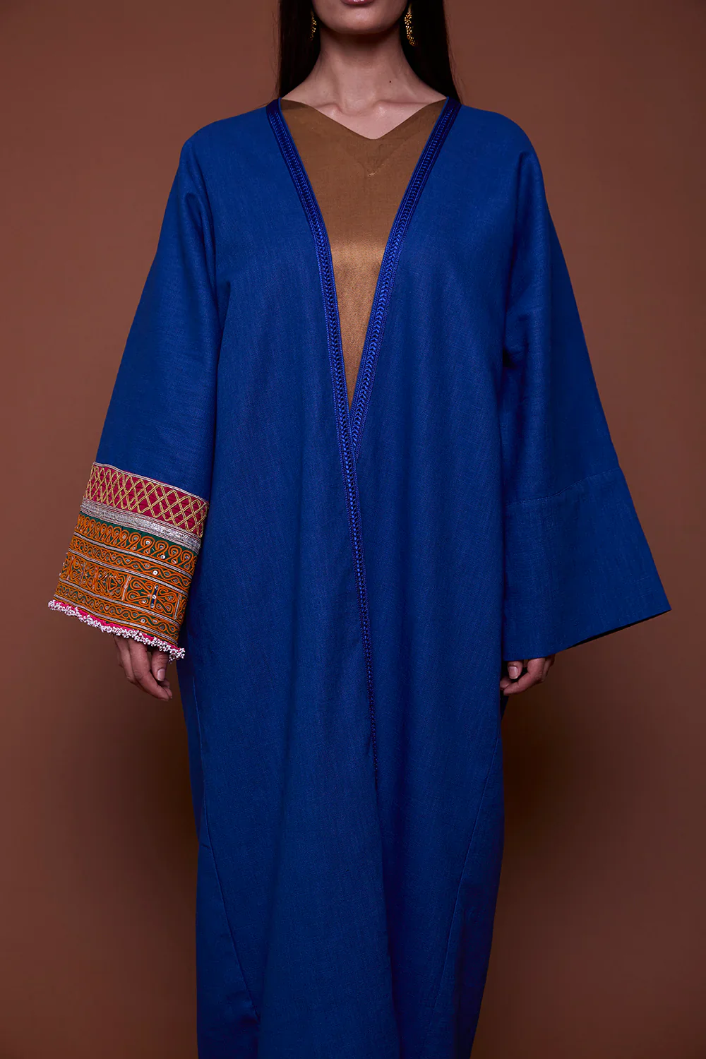 Electric Blue Neelam Abaya - Image 3
