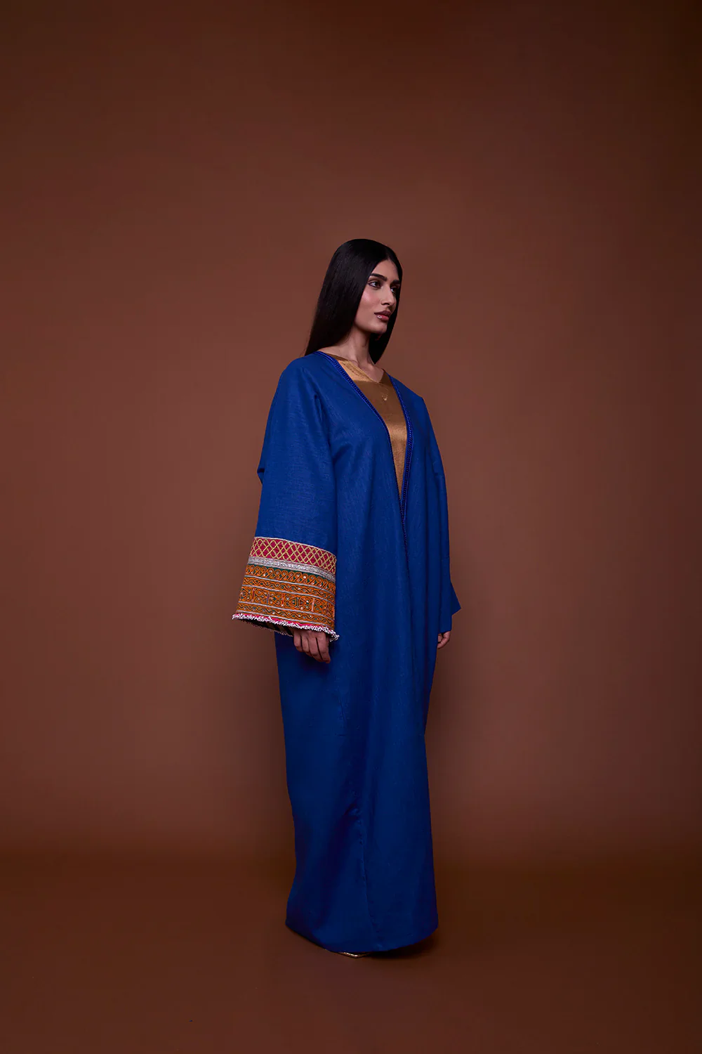 Electric Blue Neelam Abaya - Image 5