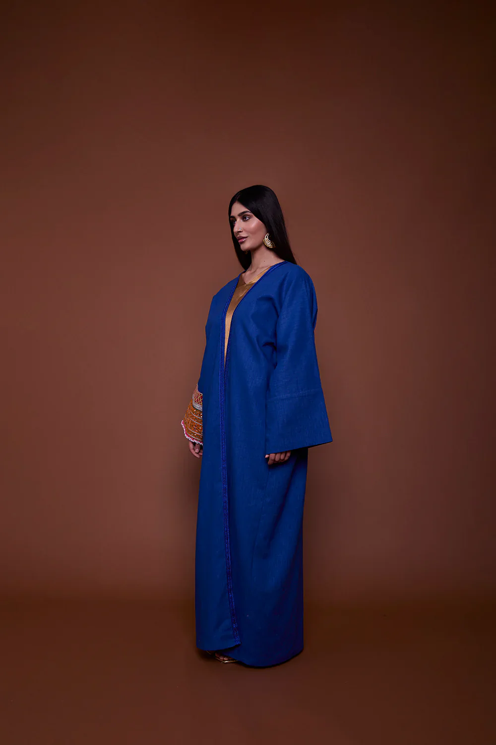 Electric Blue Neelam Abaya - Image 8
