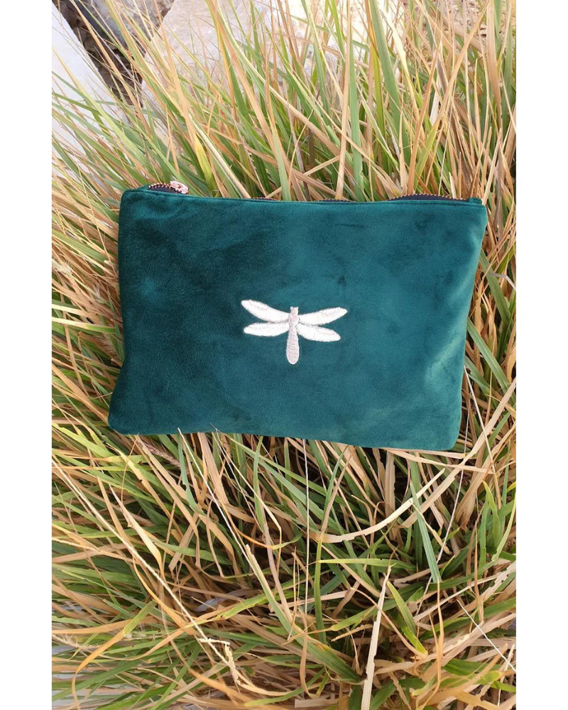 Black Velvet Dragonfly Pouch - Image 3