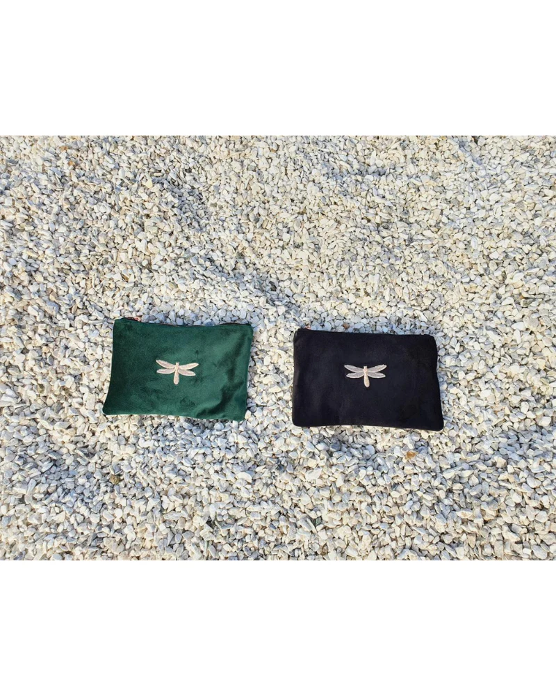 Black Velvet Dragonfly Pouch - Image 5