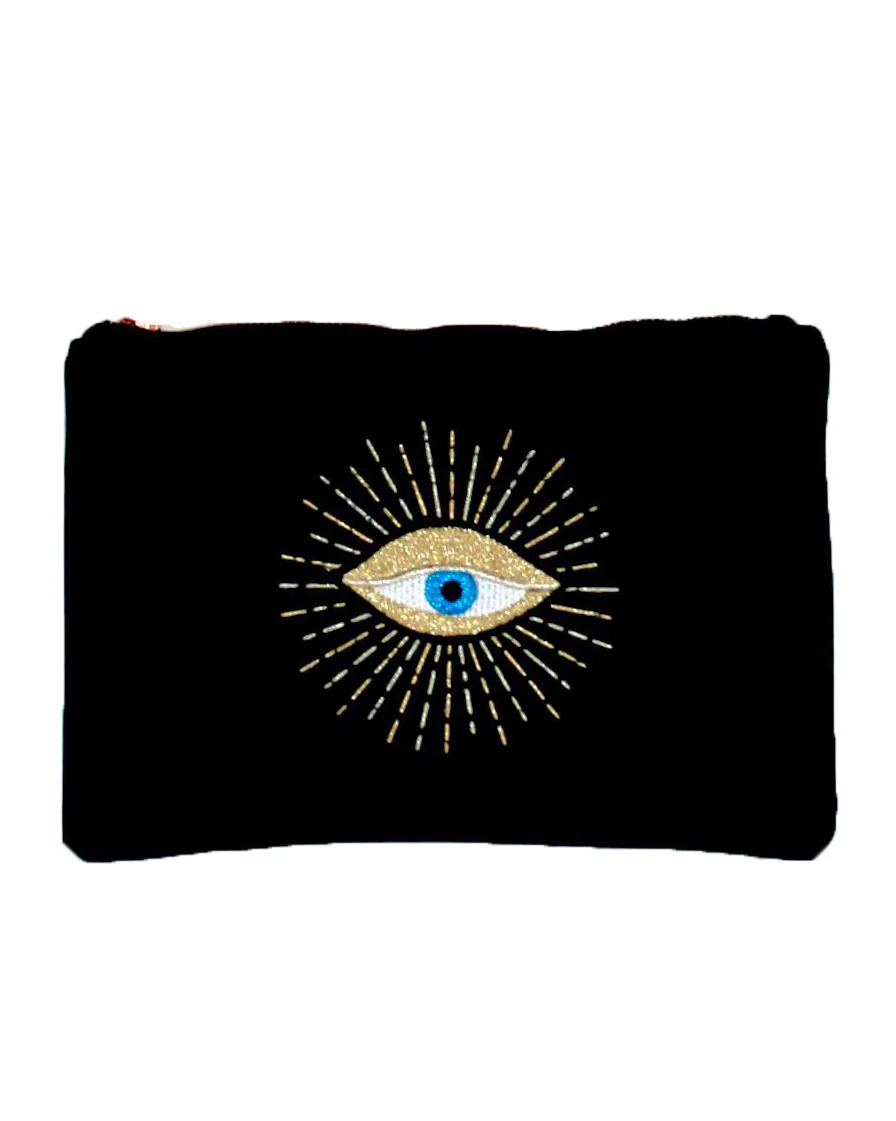 Black Velvet Eye Pouch