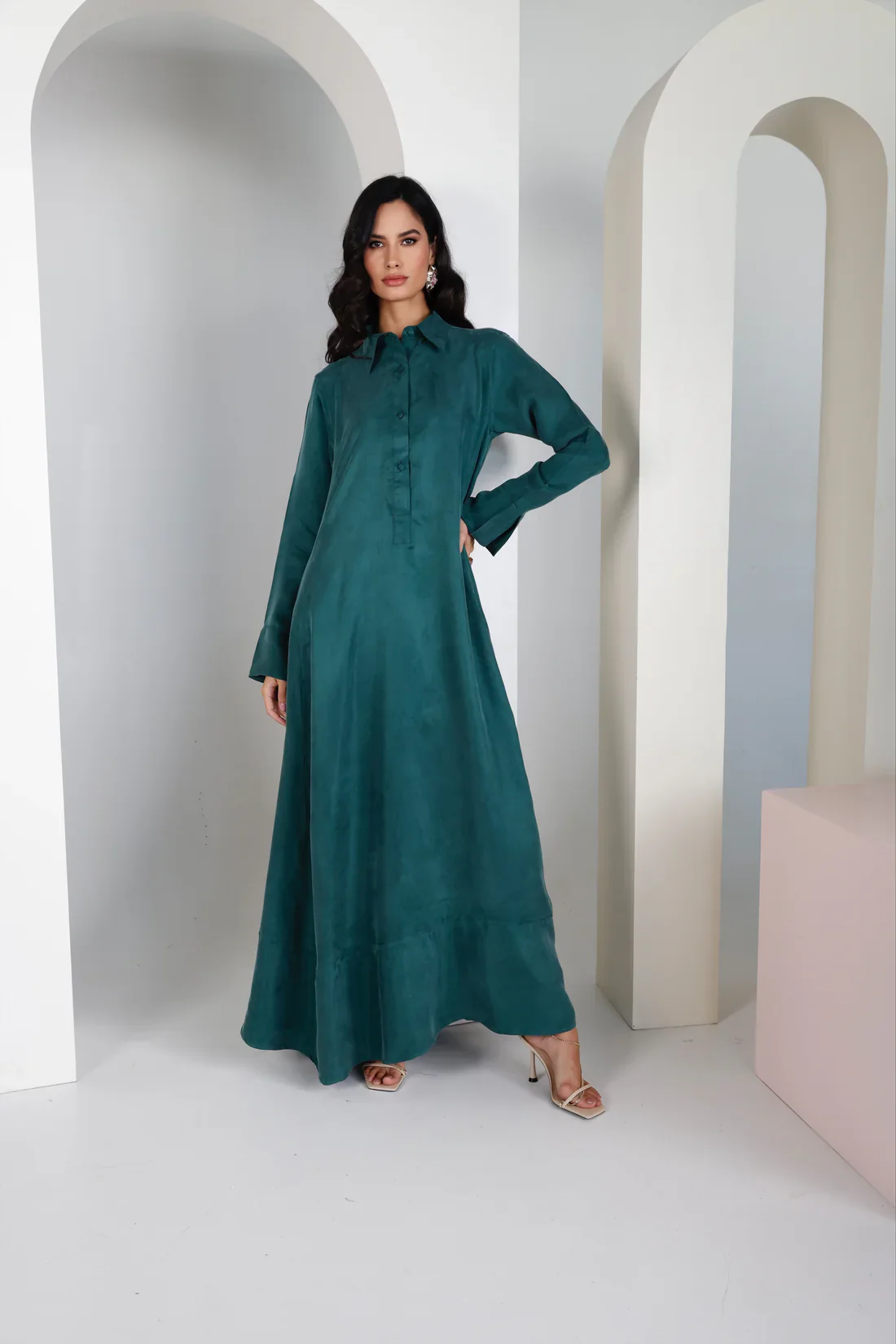 Emerald Silk Riva Kaftan
