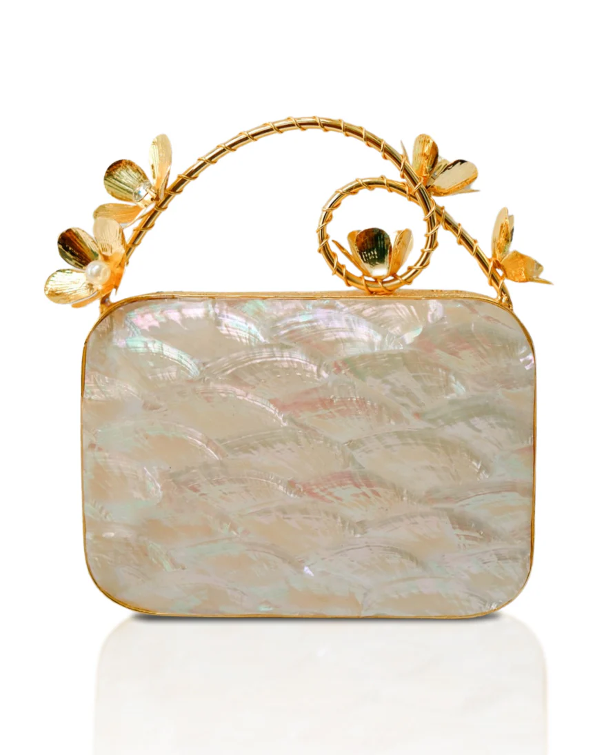 Floral Fantasy Mother of Pearl Bag