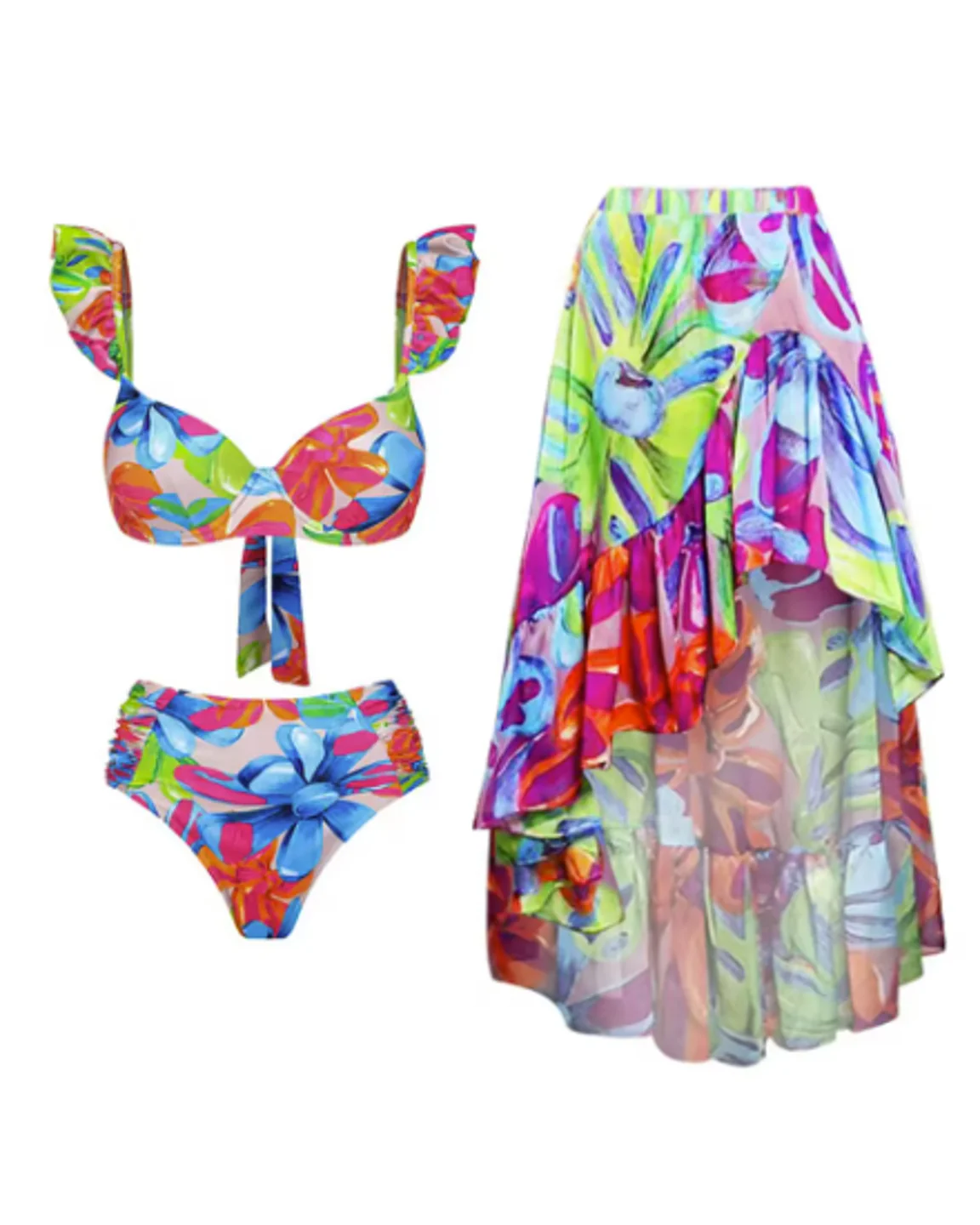 Floral Frenzy Swimsuit Set - Image 3