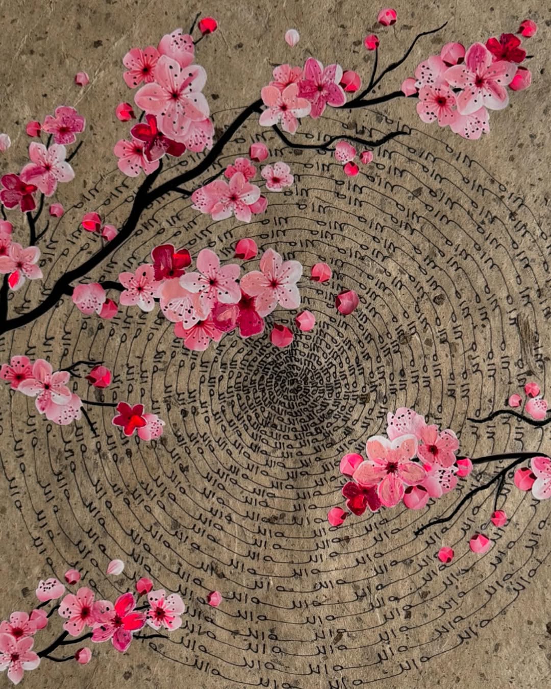 Framed "Hearts Blossom with Remembrance" Hand Painted Artwork