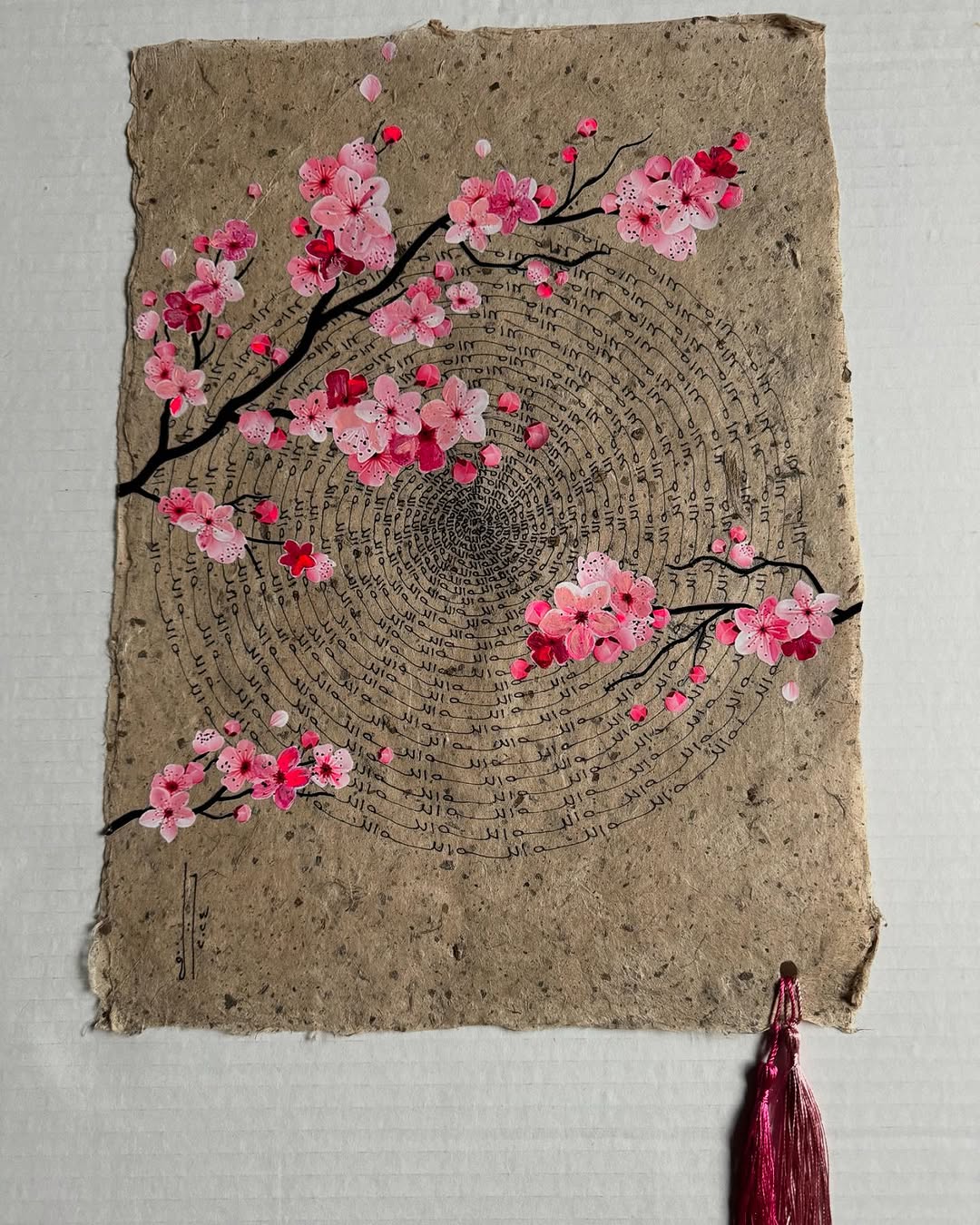Framed "Hearts Blossom with Remembrance" Hand Painted Artwork - Image 2