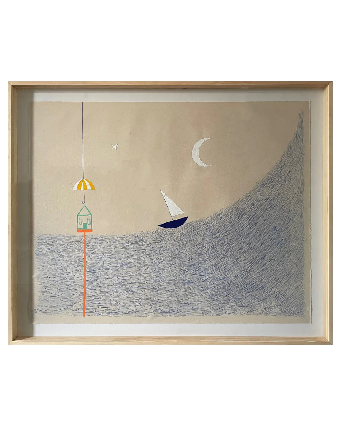 Framed "Home on the Ocean" Artwork