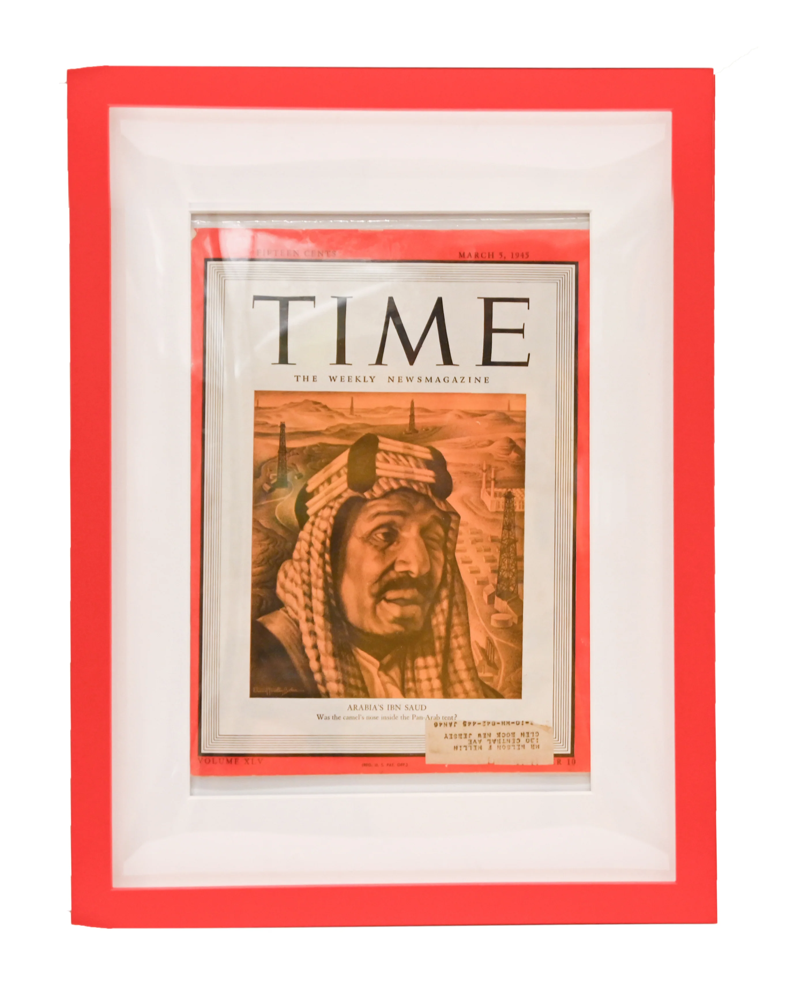 Framed TIME Magazine Cover | King Abdulaziz Ibn Saud (March 5, 1945)