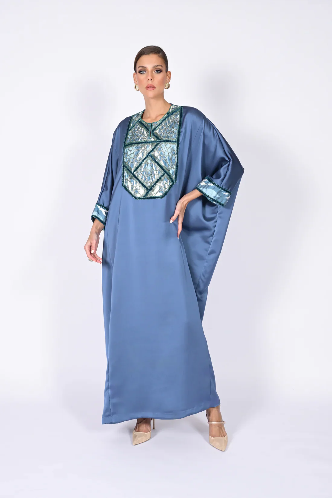 French Blue Alya Kaftan - Image 4