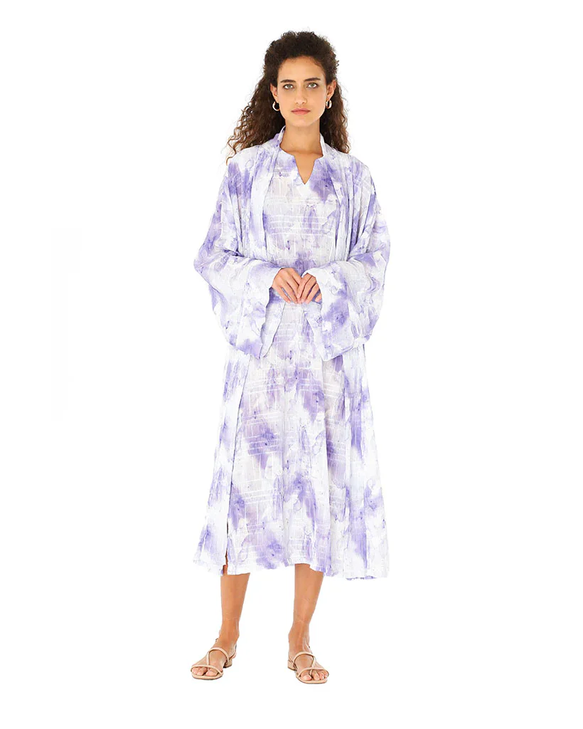 Gardenia Purple Kimono Set