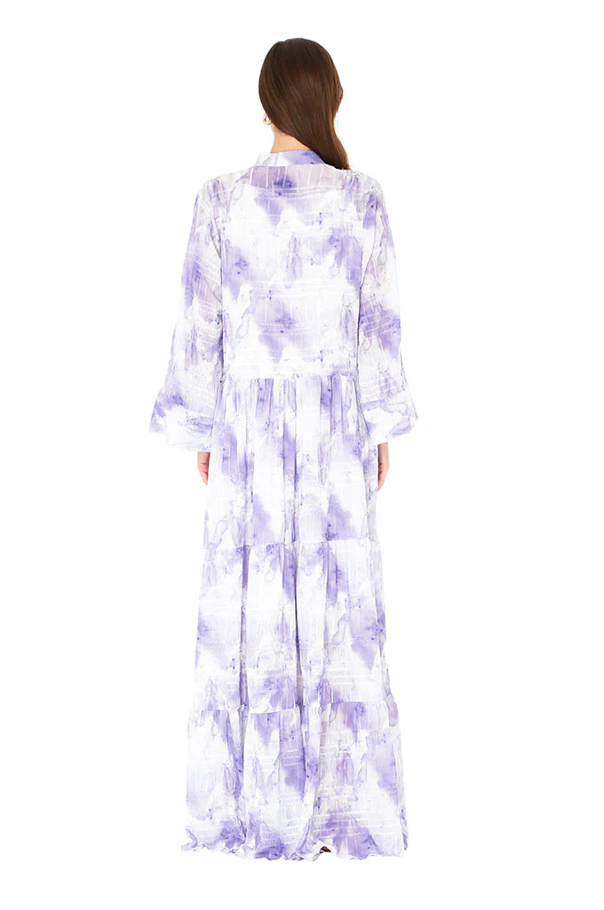 Gardenia Purple Layered Kaftan - Image 2