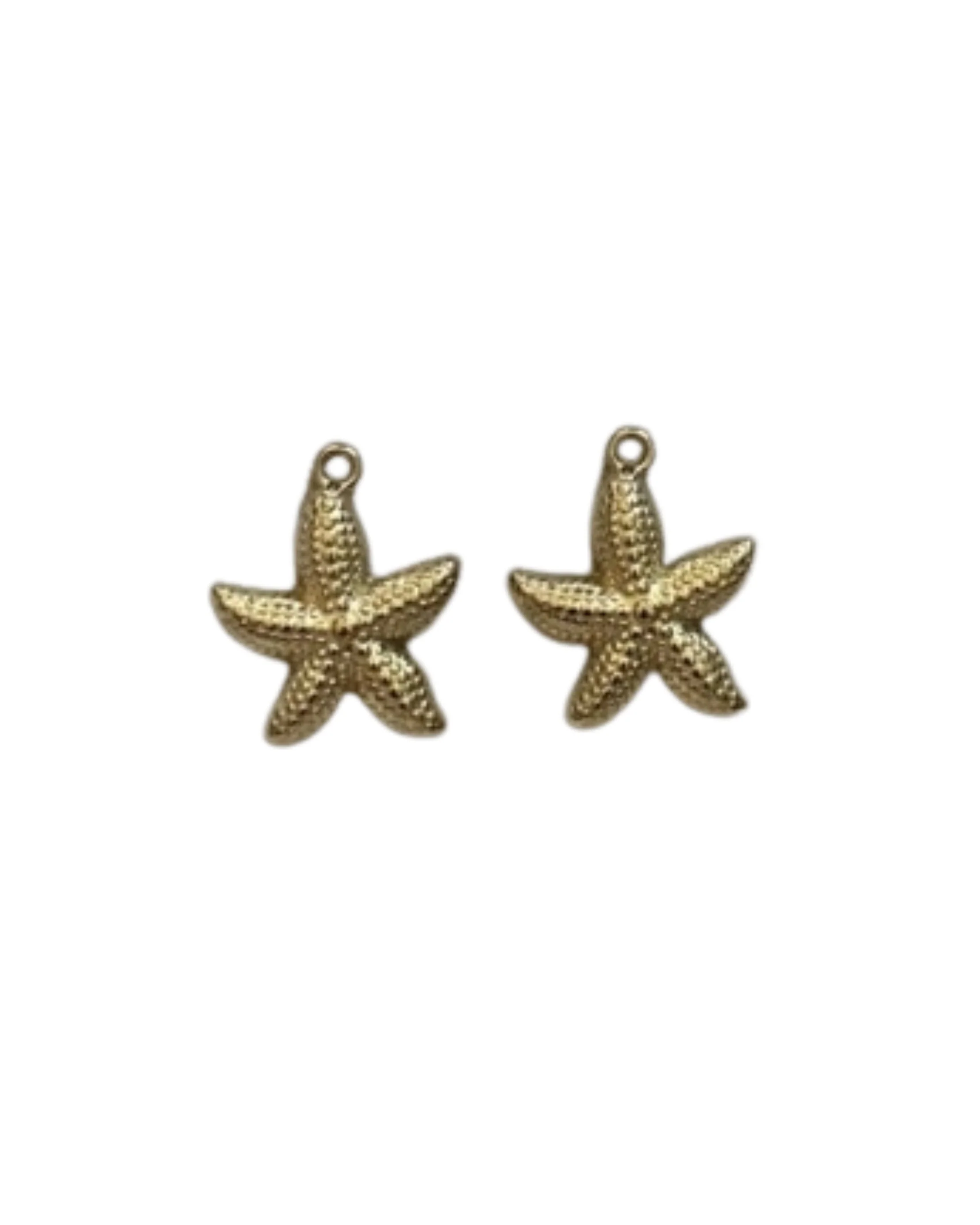 Gold Big Starfish Charm