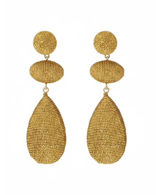 Gold Bubble Drop Earrings