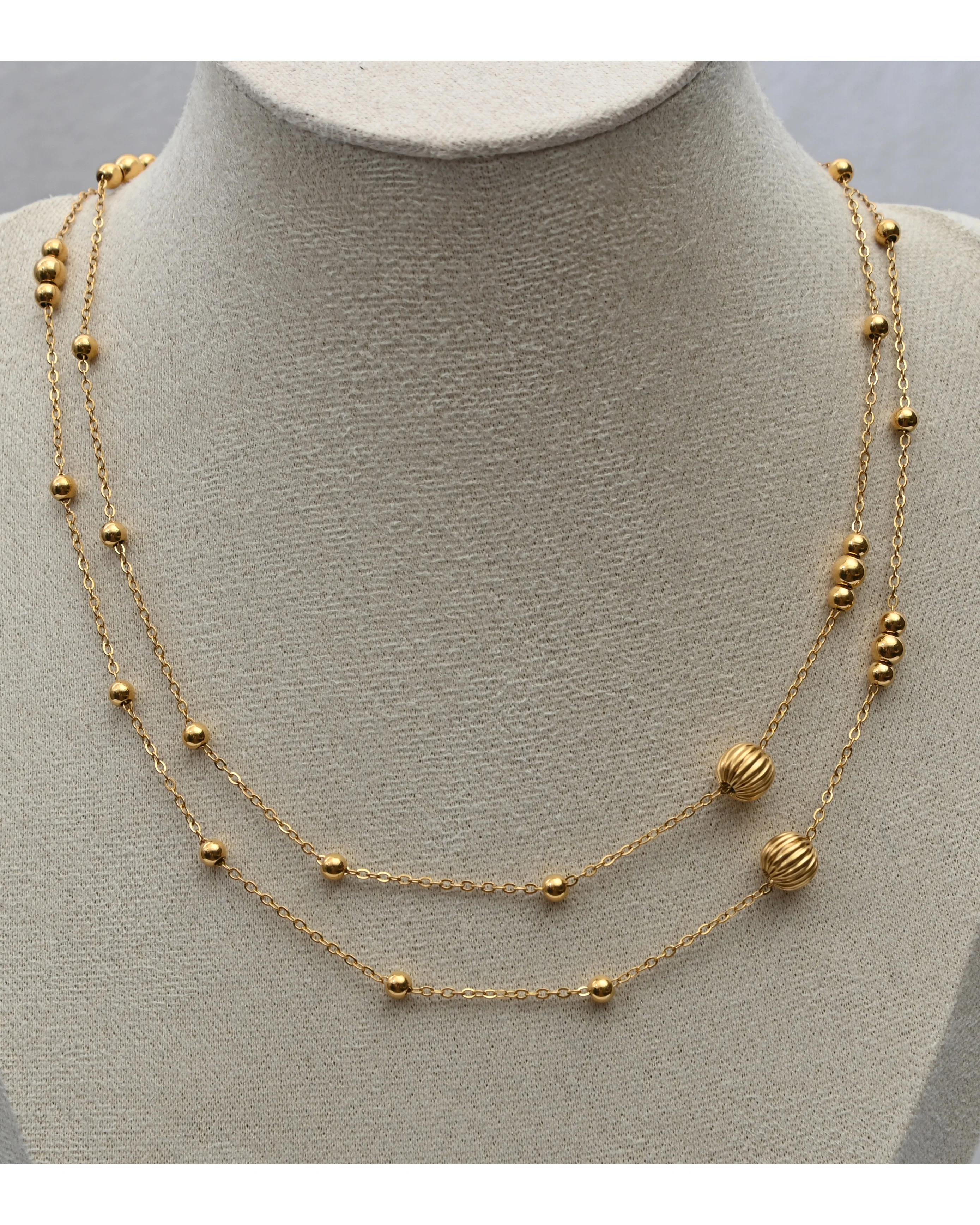 Gold Kaki Ball Necklace