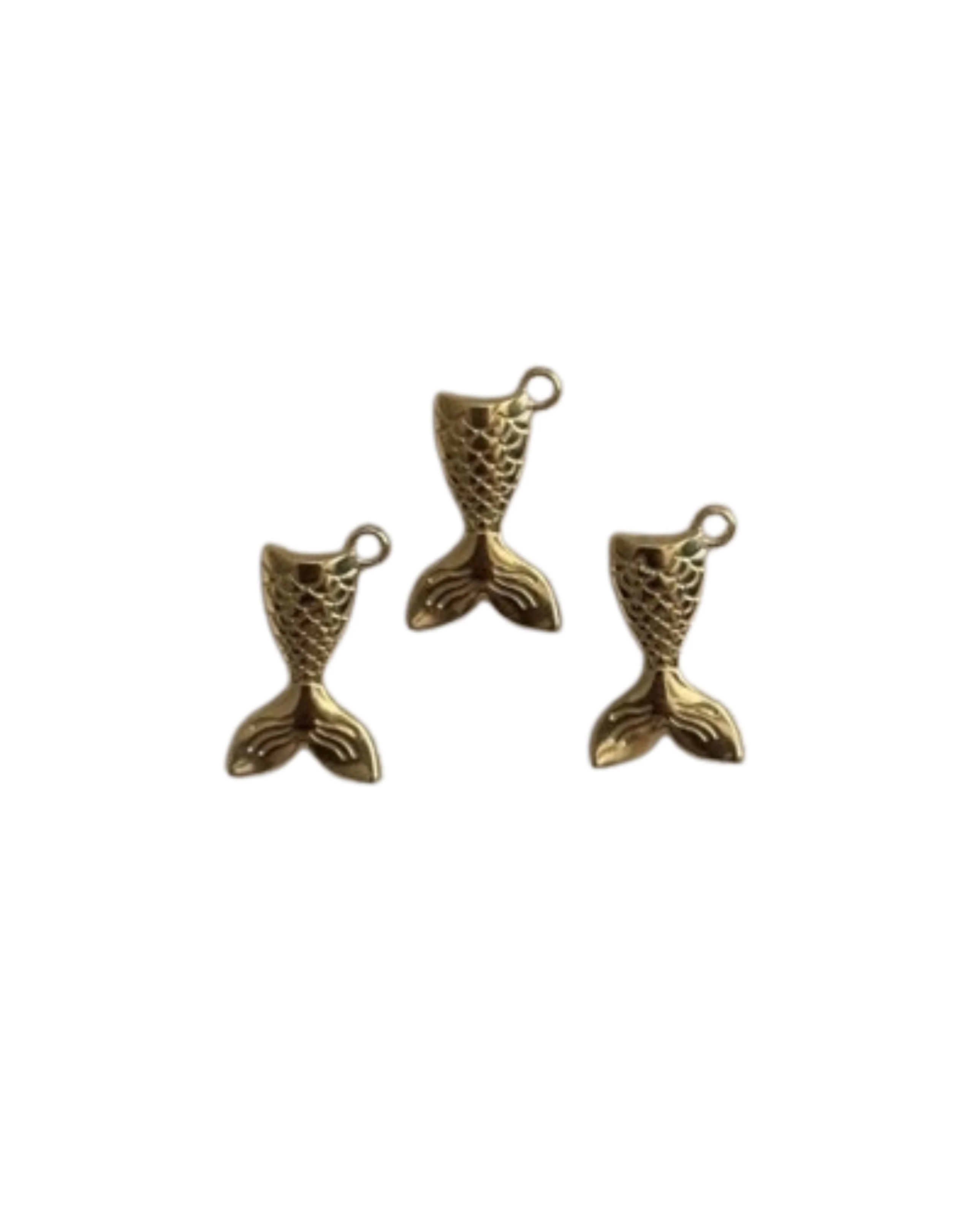 Gold Mermaid Tail Shaped Charm