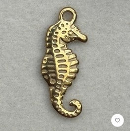 Gold Seahorse Charm - Image 2