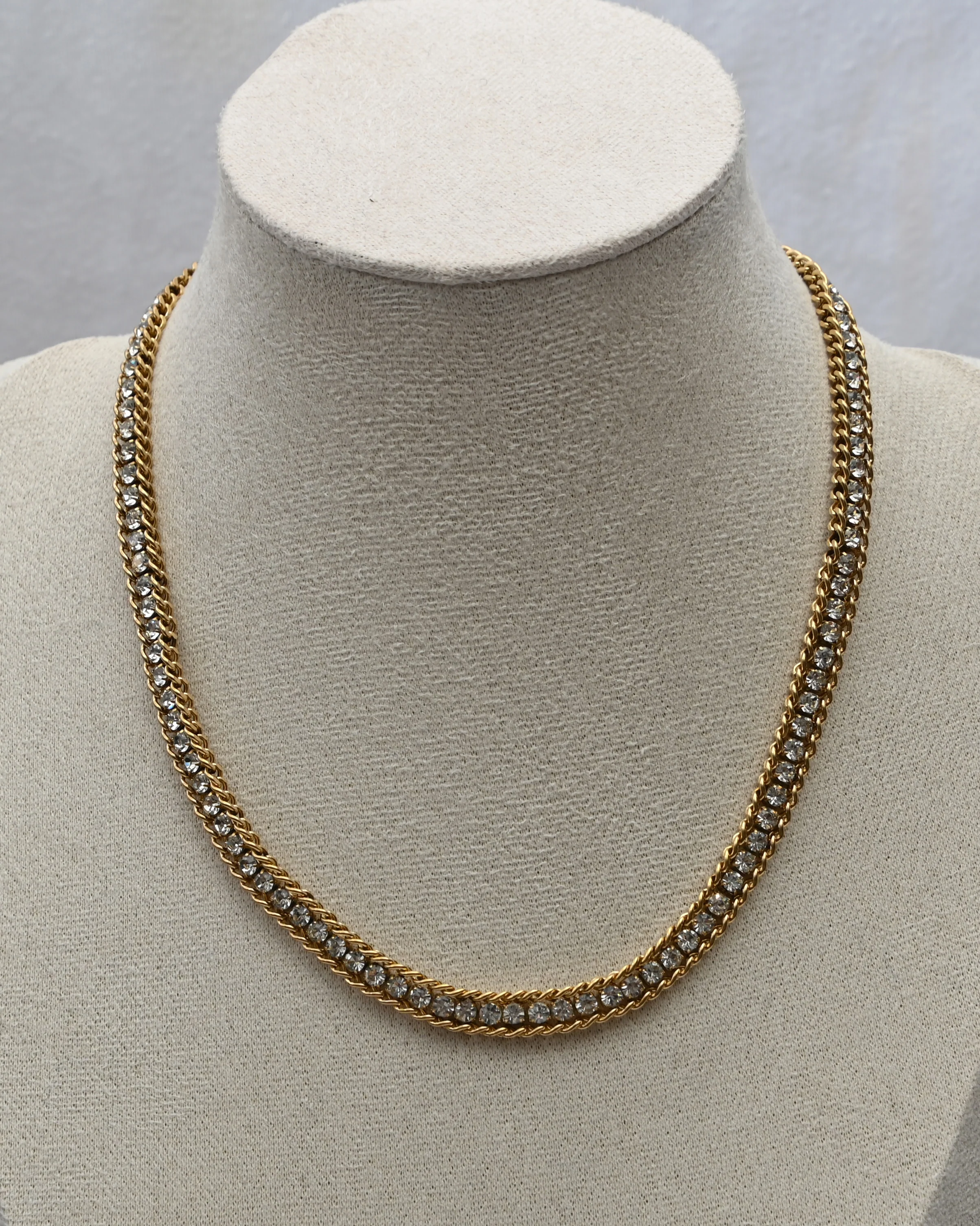 Gold Tennis Chain Necklace