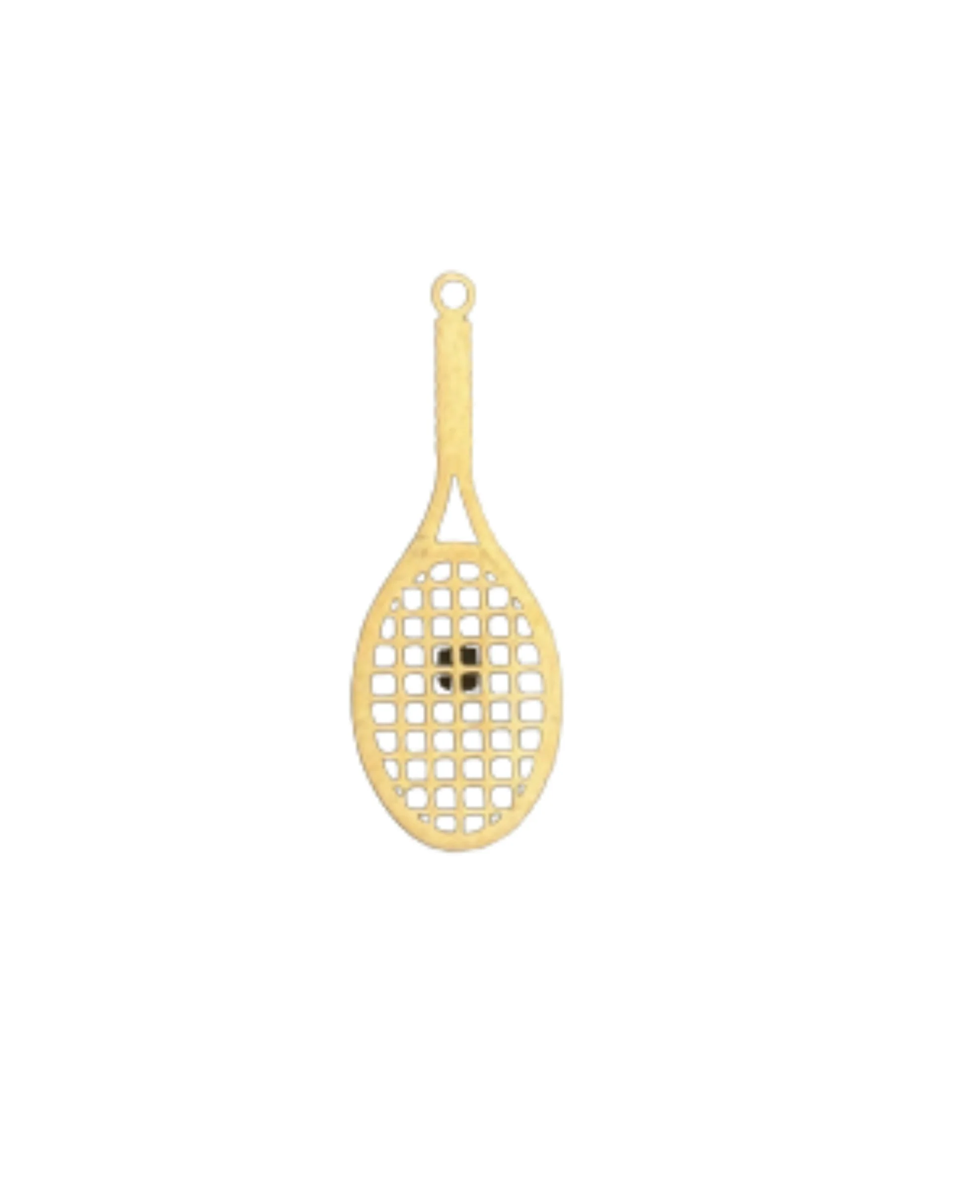 Gold Tennis Racket Charm