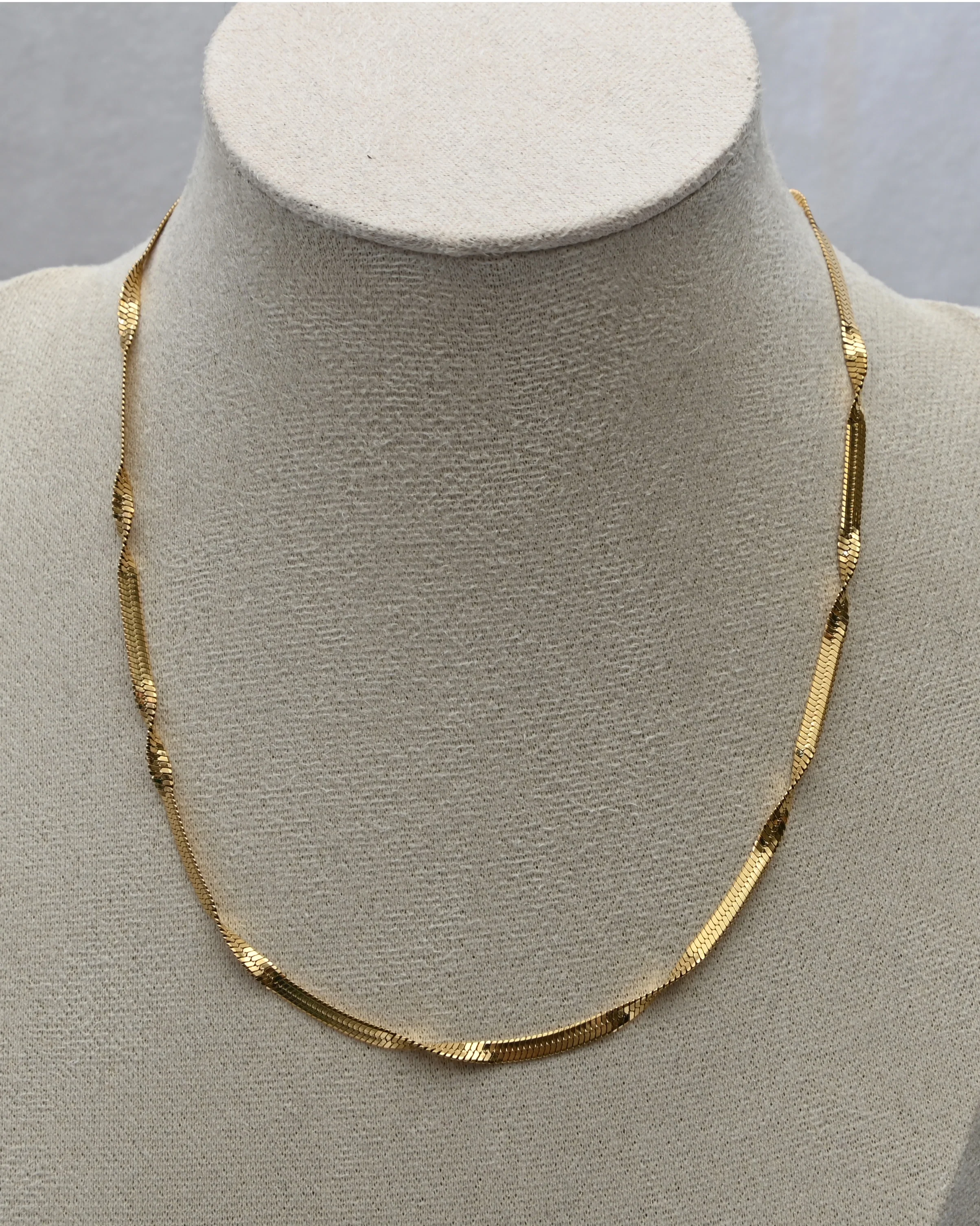 Gold Wrap Flat Necklace