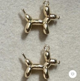 Golden Balloon Puppy Charm - Image 2