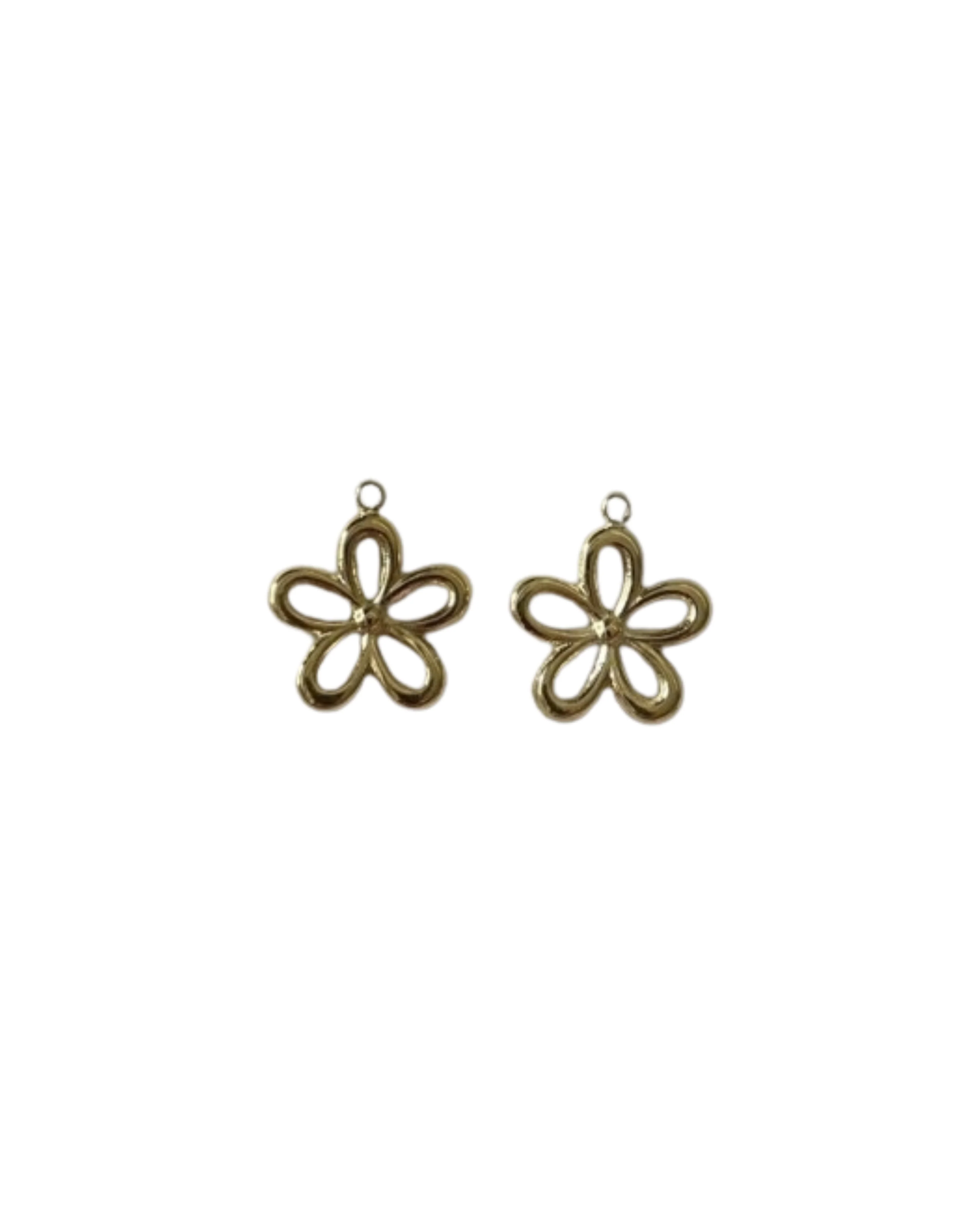 Golden Hawaii Flowers Charm