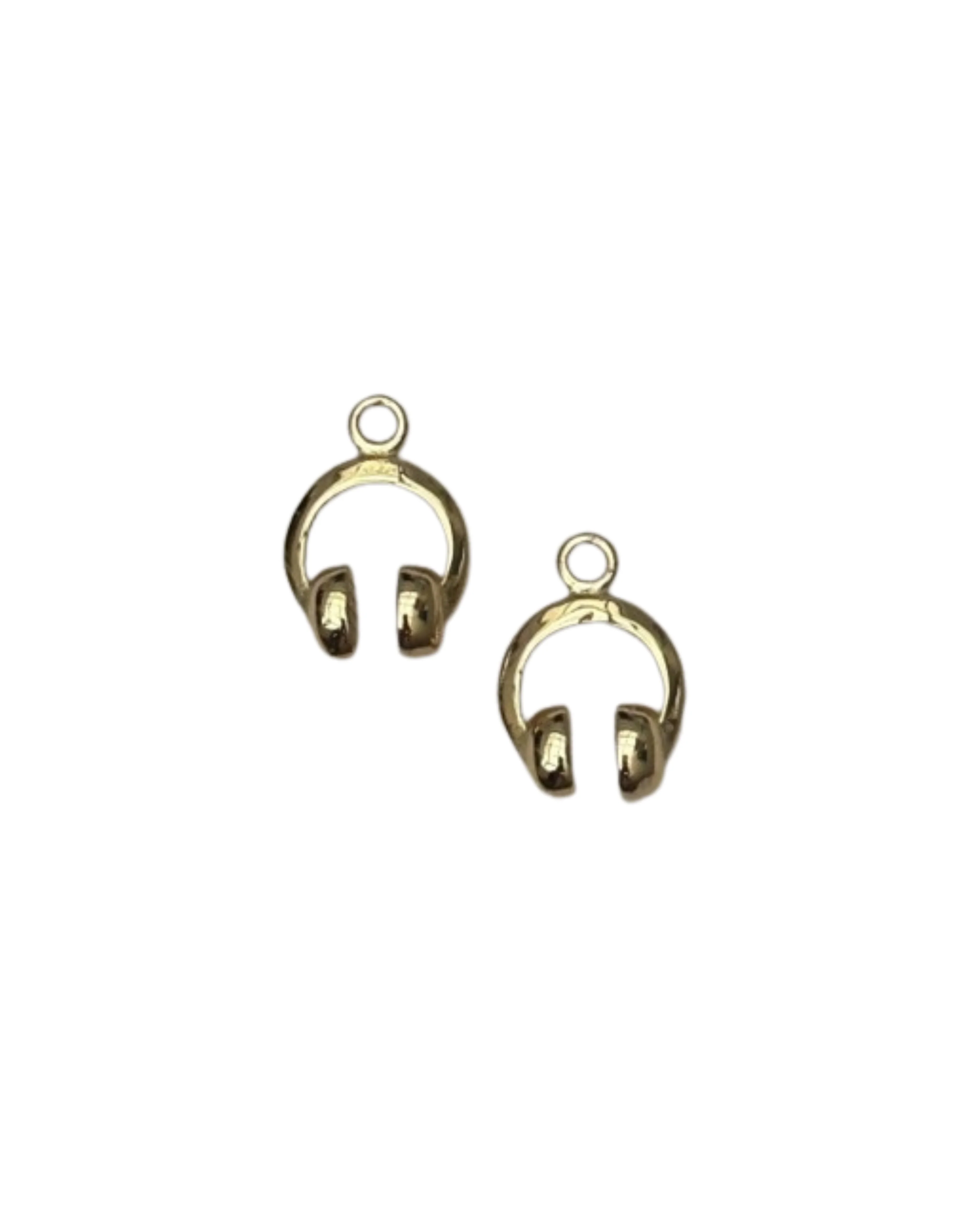 Golden Headphones Charm
