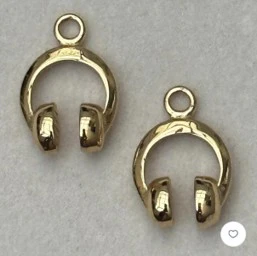 Golden Headphones Charm - Image 2