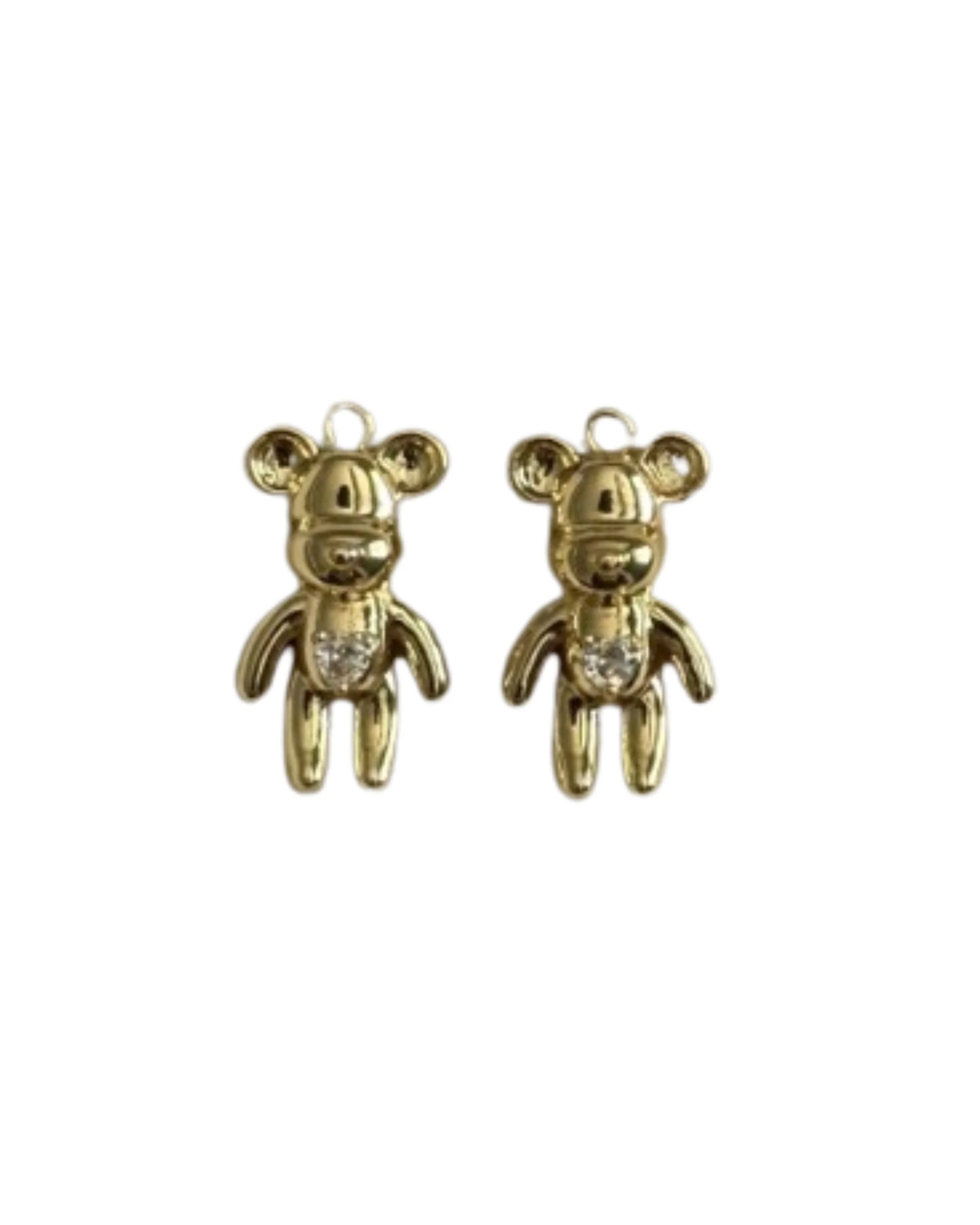 Golden Teddy Bear Charm