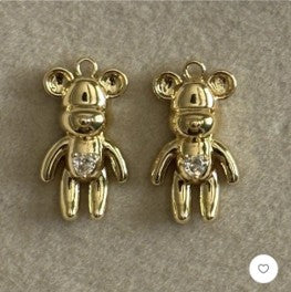 Golden Teddy Bear Charm - Image 2