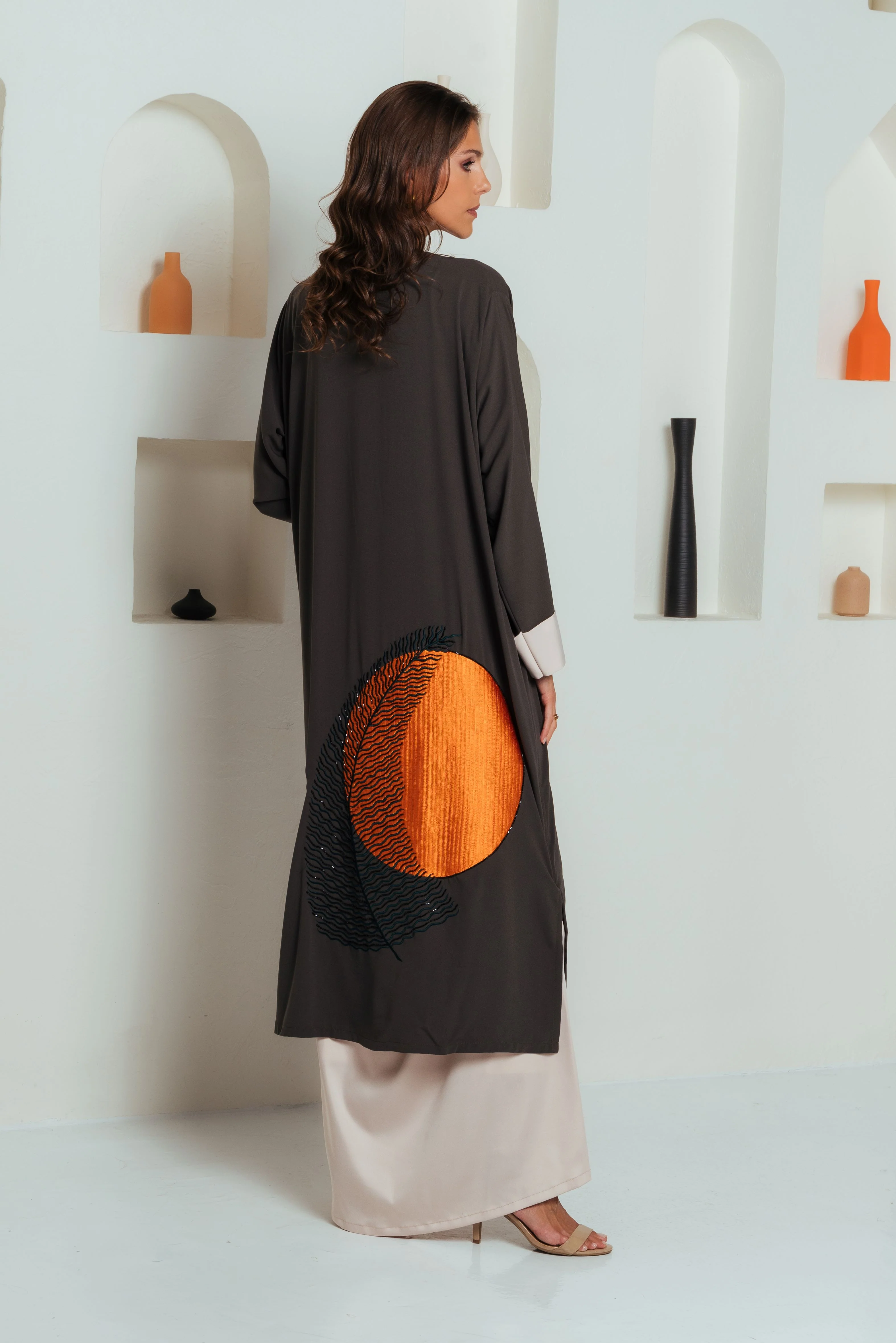 Green Embroidered Abaya - Image 2