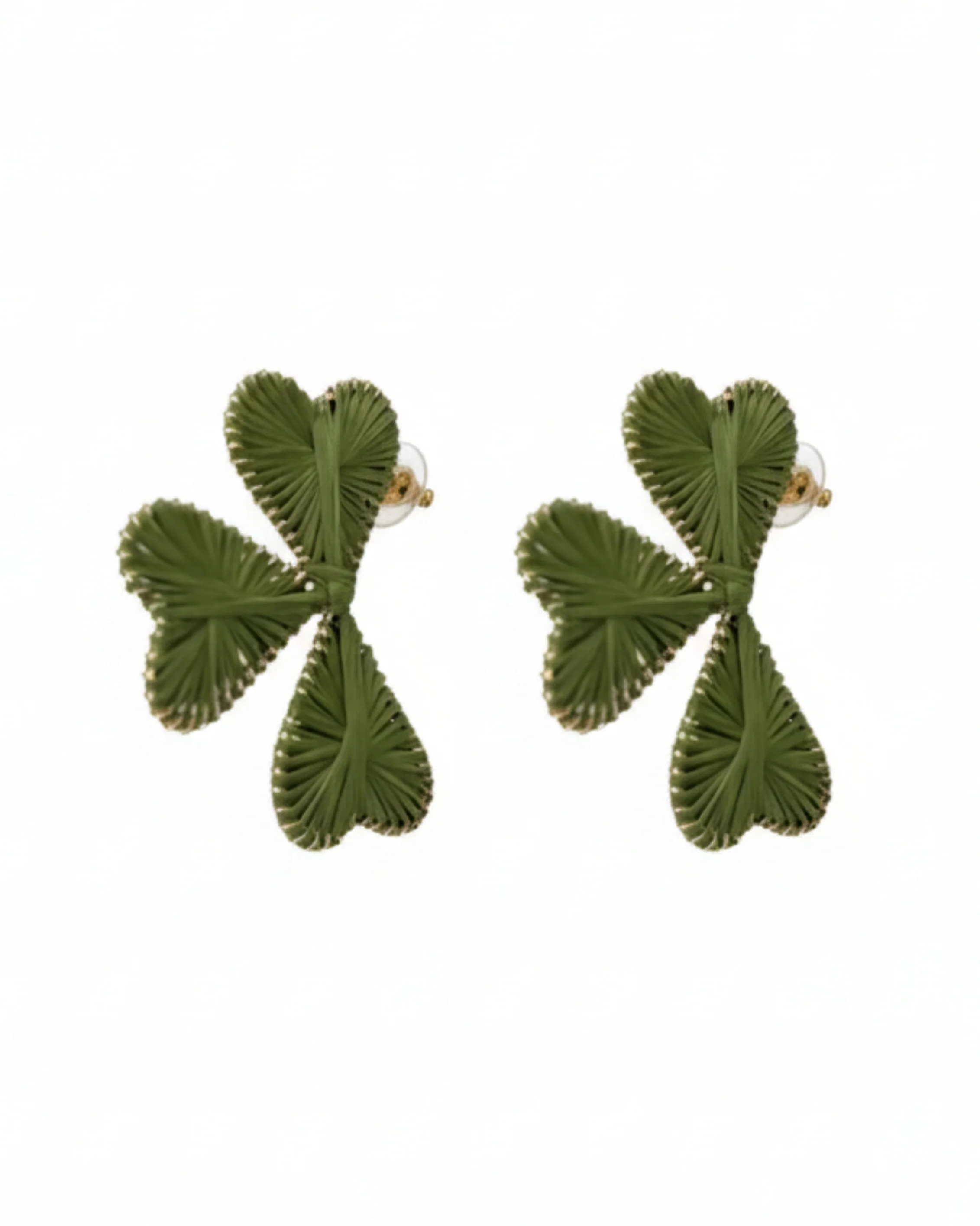 Green Leaf Hoops