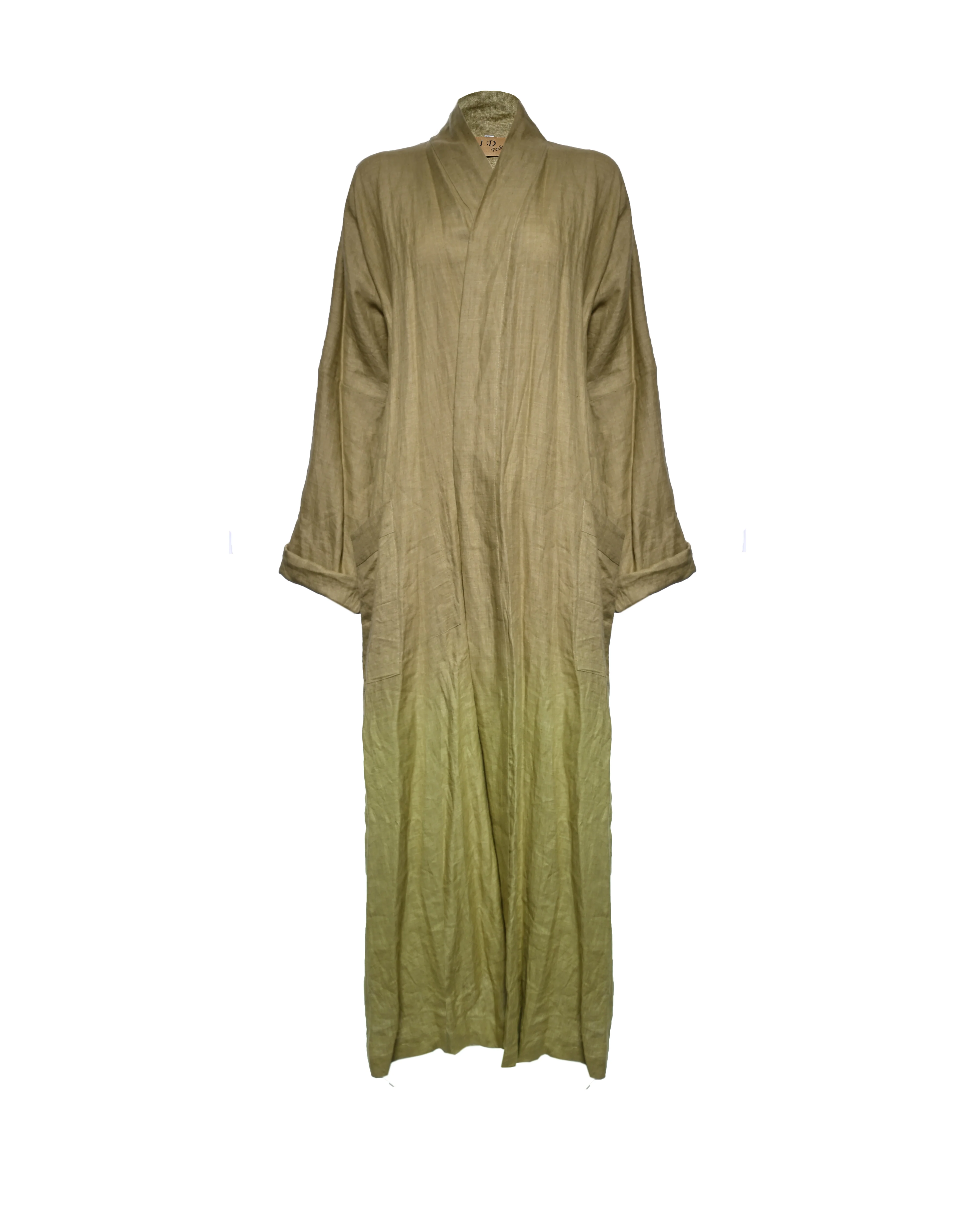 Green Linen Abaya