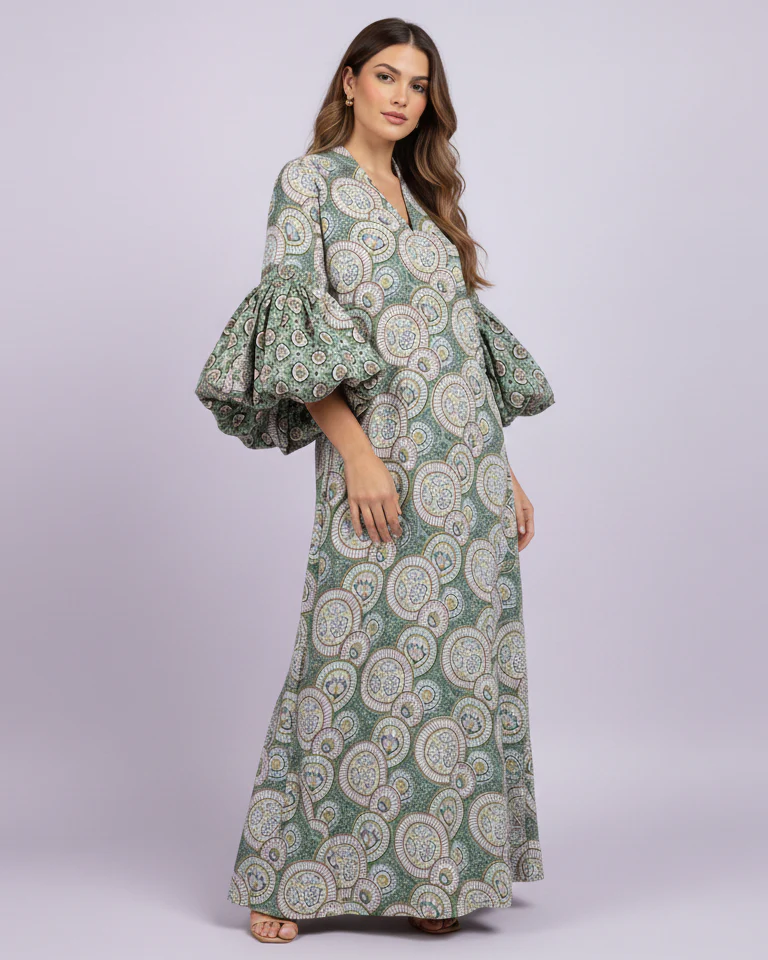 Green RAÏ Ramadan Kaftan