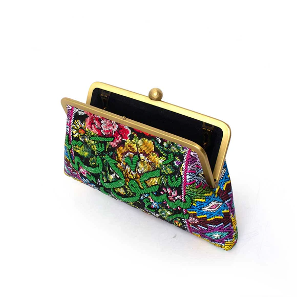 Green Saoudiyah on Floral Classic Clutch - Image 3