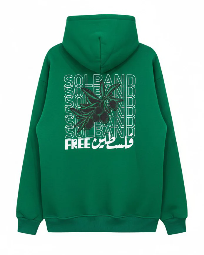 Green Unisex Palestine Hoodie - Image 2