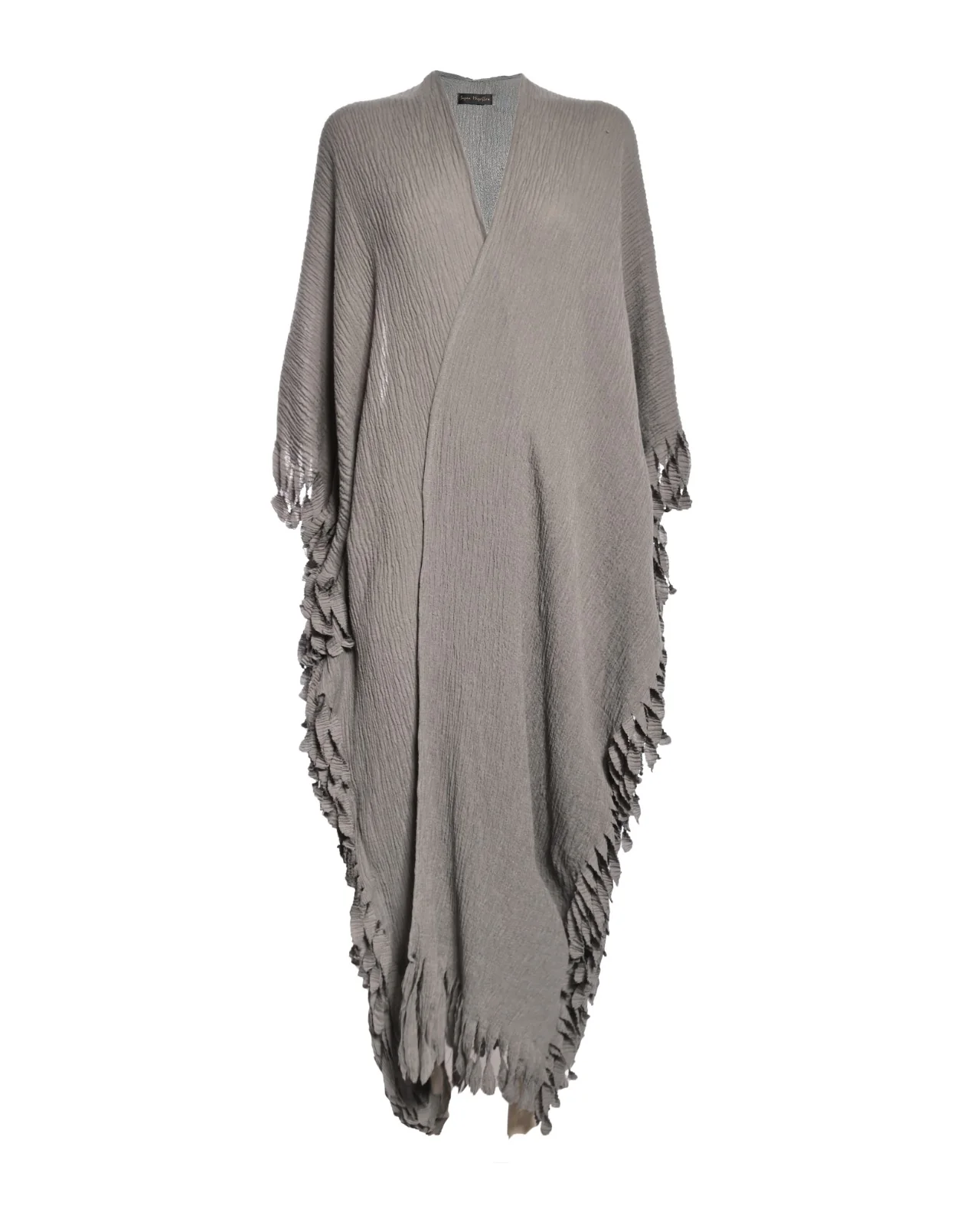 Grey Dandana Fringed Abaya