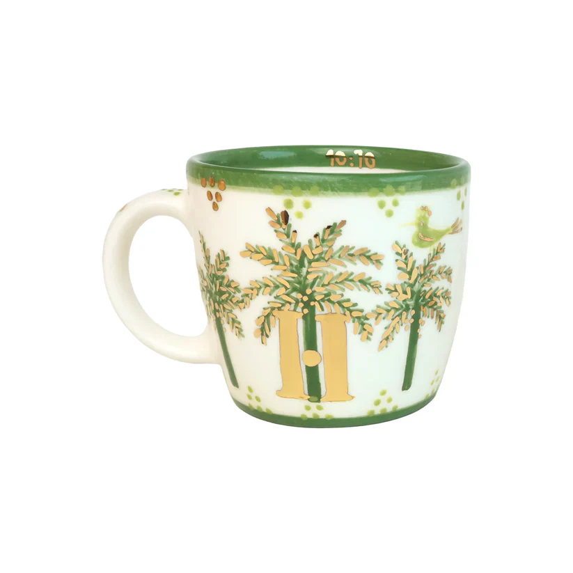 H Alphabet Palm Tree Ceramic Mug