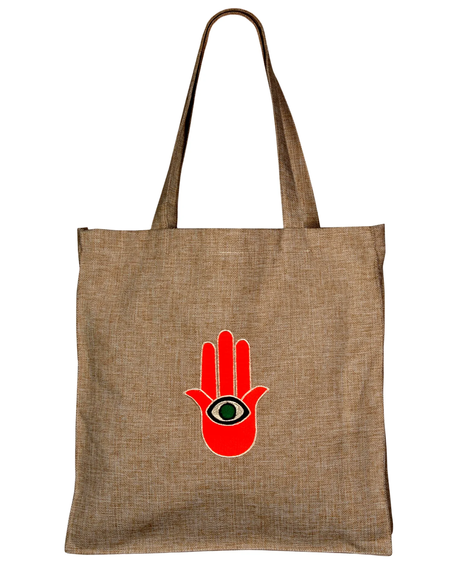 Beige Hand of Fatima Tote Bag